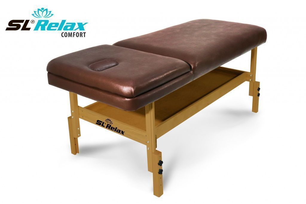 Массажный стол Relax Comfort коричневая кожа