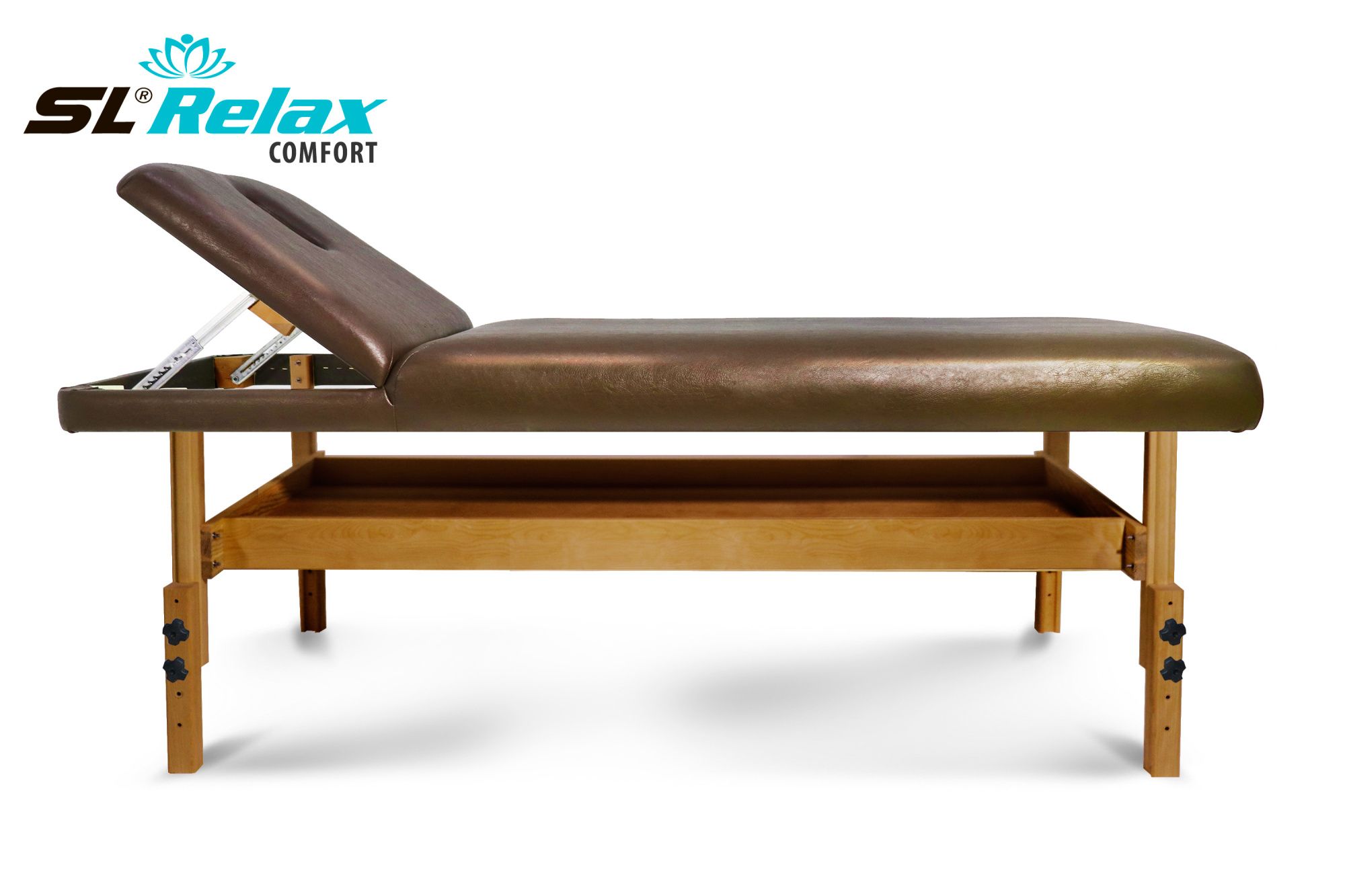 Массажный стол Relax Comfort коричневая кожа