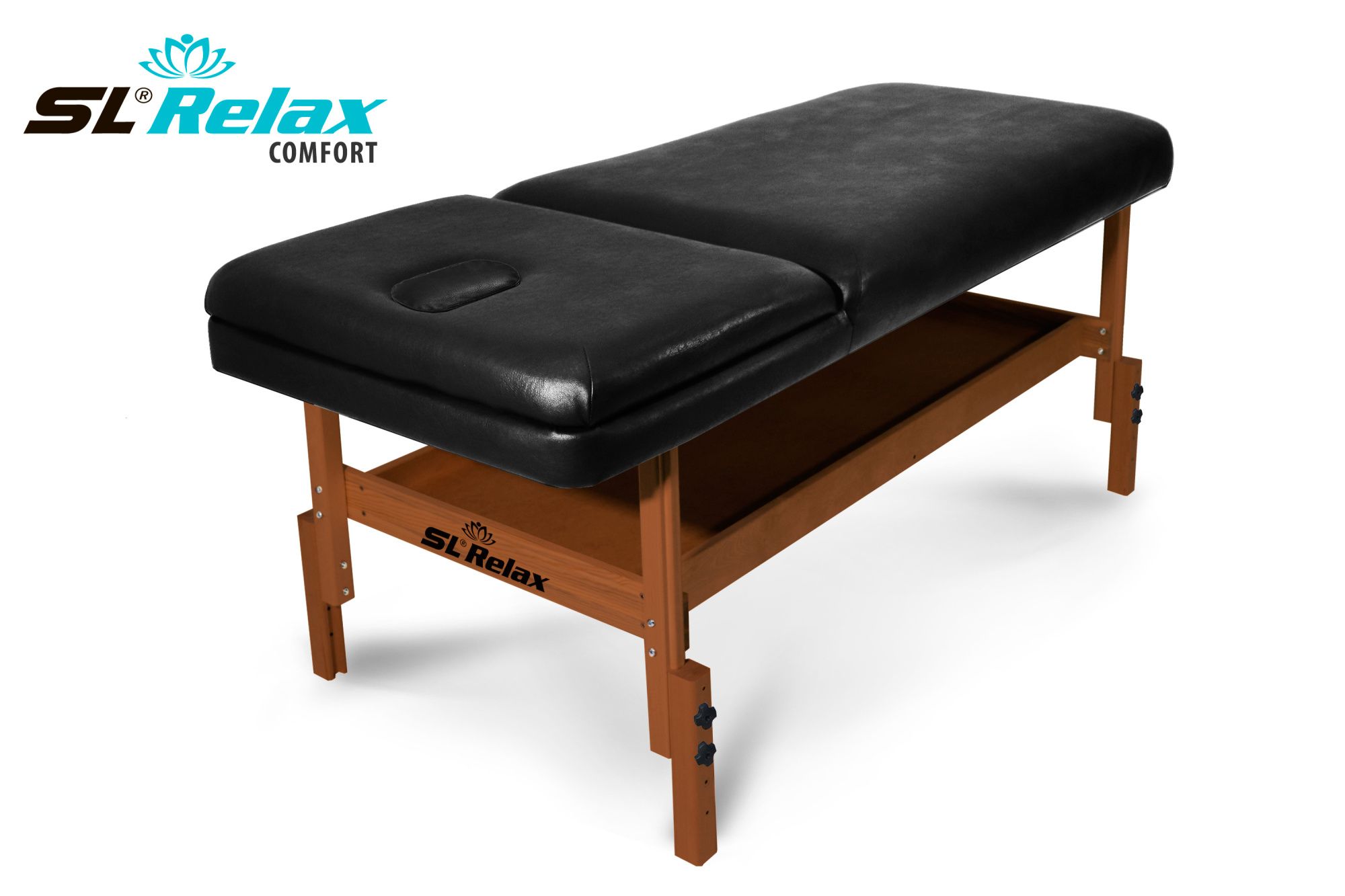 Массажный стол Relax Comfort черная кожа