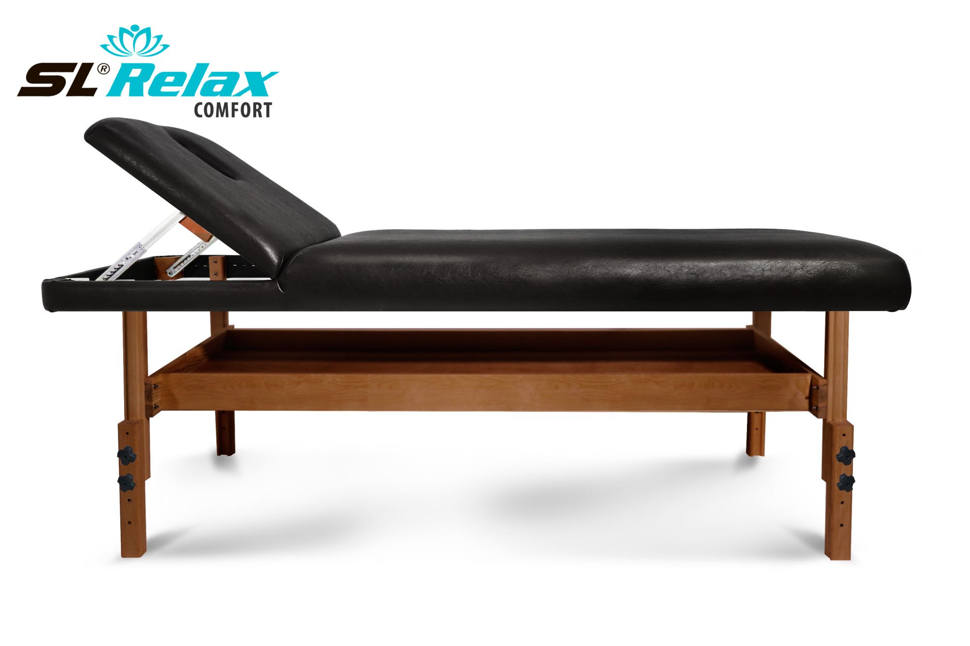 Массажный стол Relax Comfort черная кожа