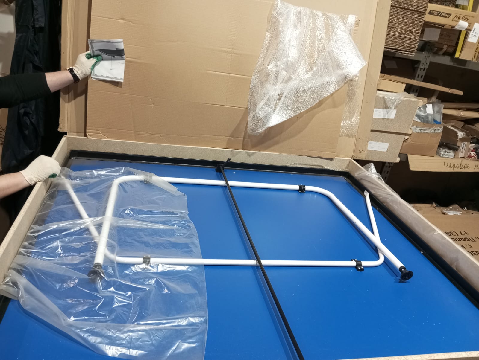 Стол теннисный Compact EXPERT Синий УЦЕНКА №93