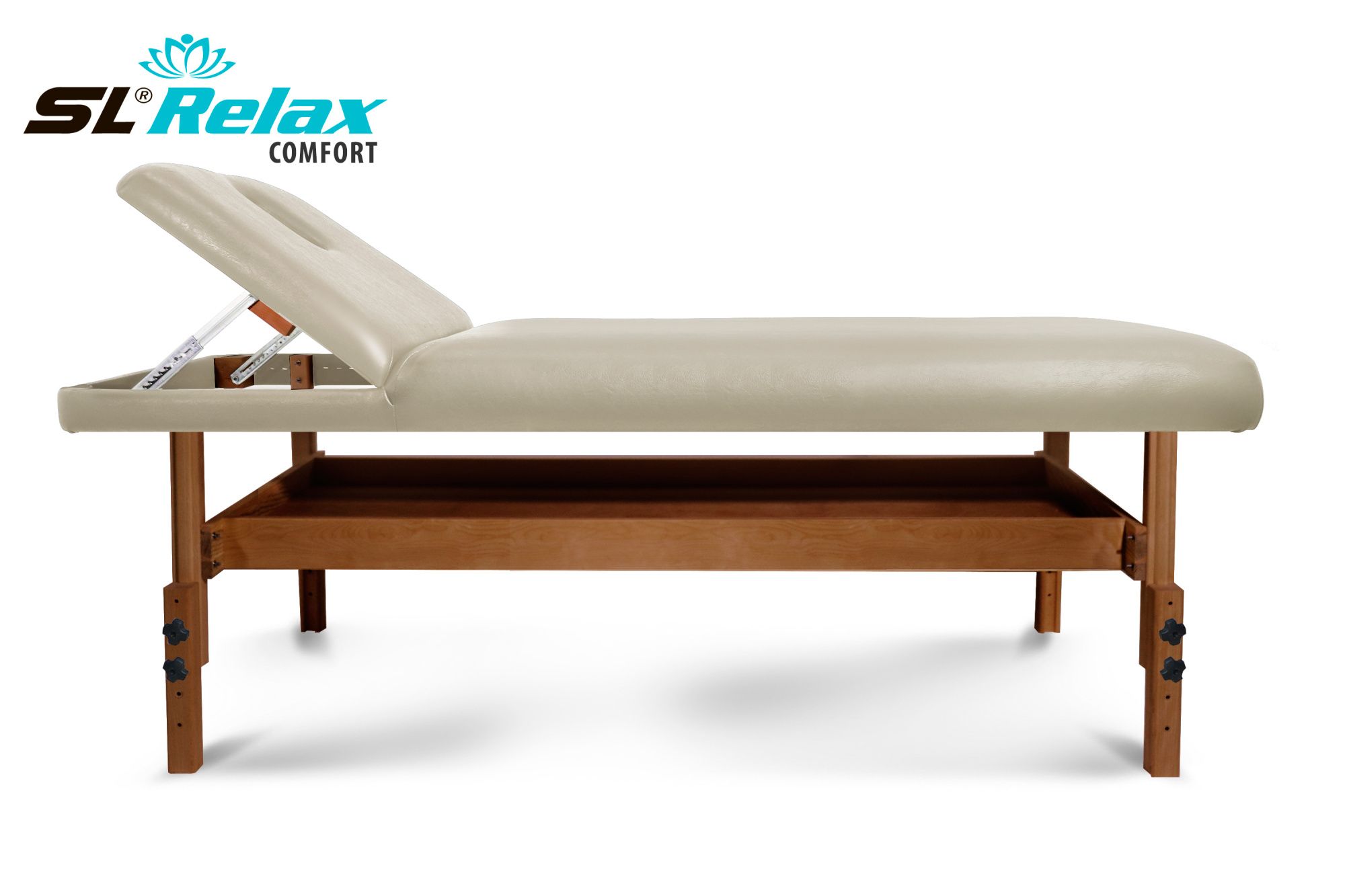 Массажный стол Relax Comfort бежевая кожа