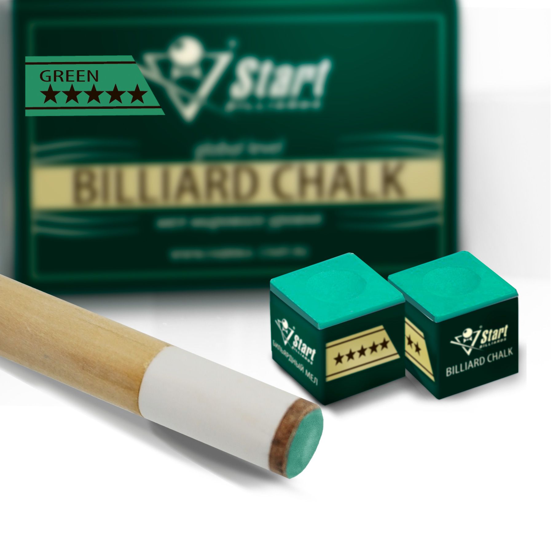 Мел Startbilliards 5 звезд зеленый (1шт)