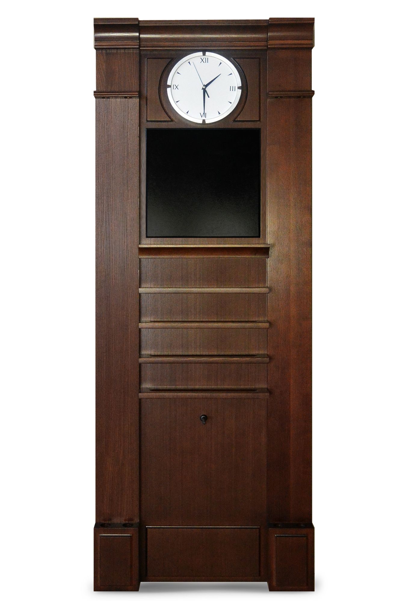 Киевница К-21 с часами ясень,шпон,мдф