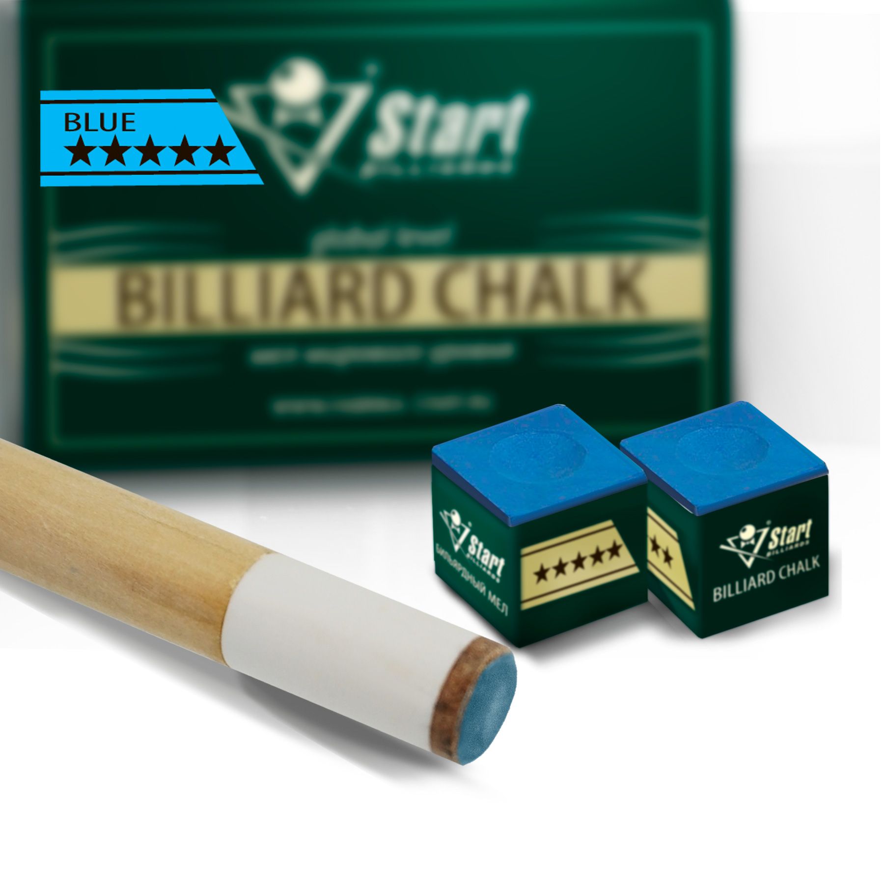 Мел Startbilliards 5 звезд синий (1шт)