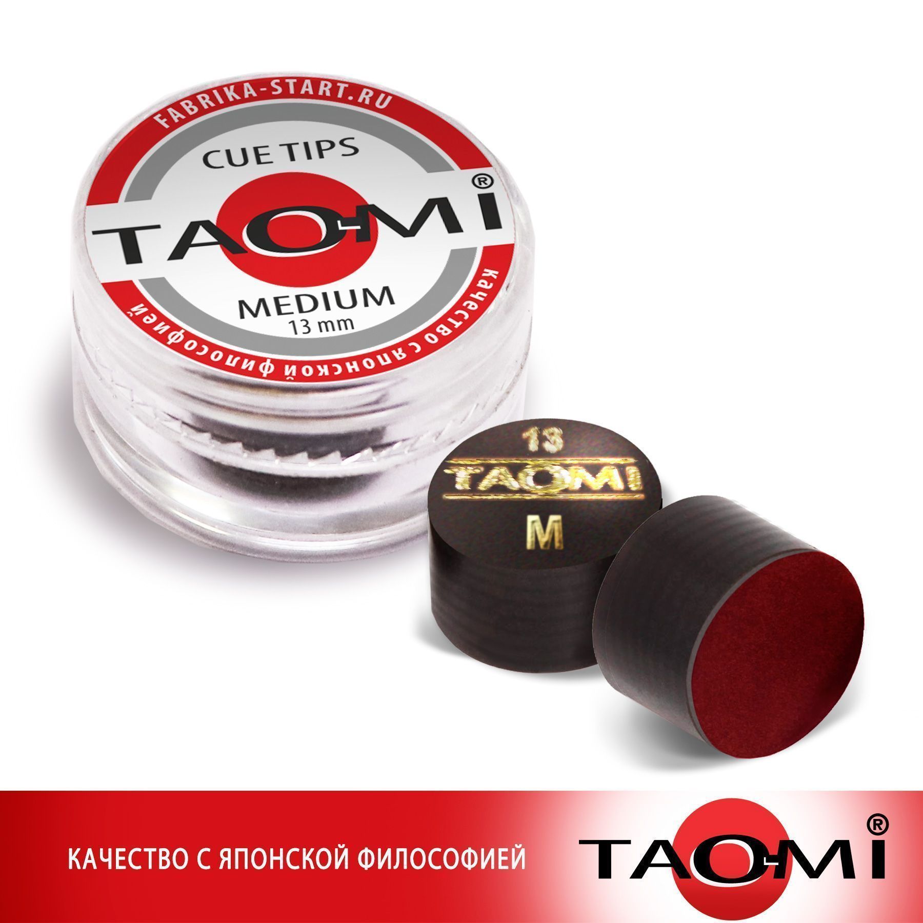 Шоубокс TAO-MI Наклейка для кия TAO-MI 13 мм, Medium с фиброй (30 шт)