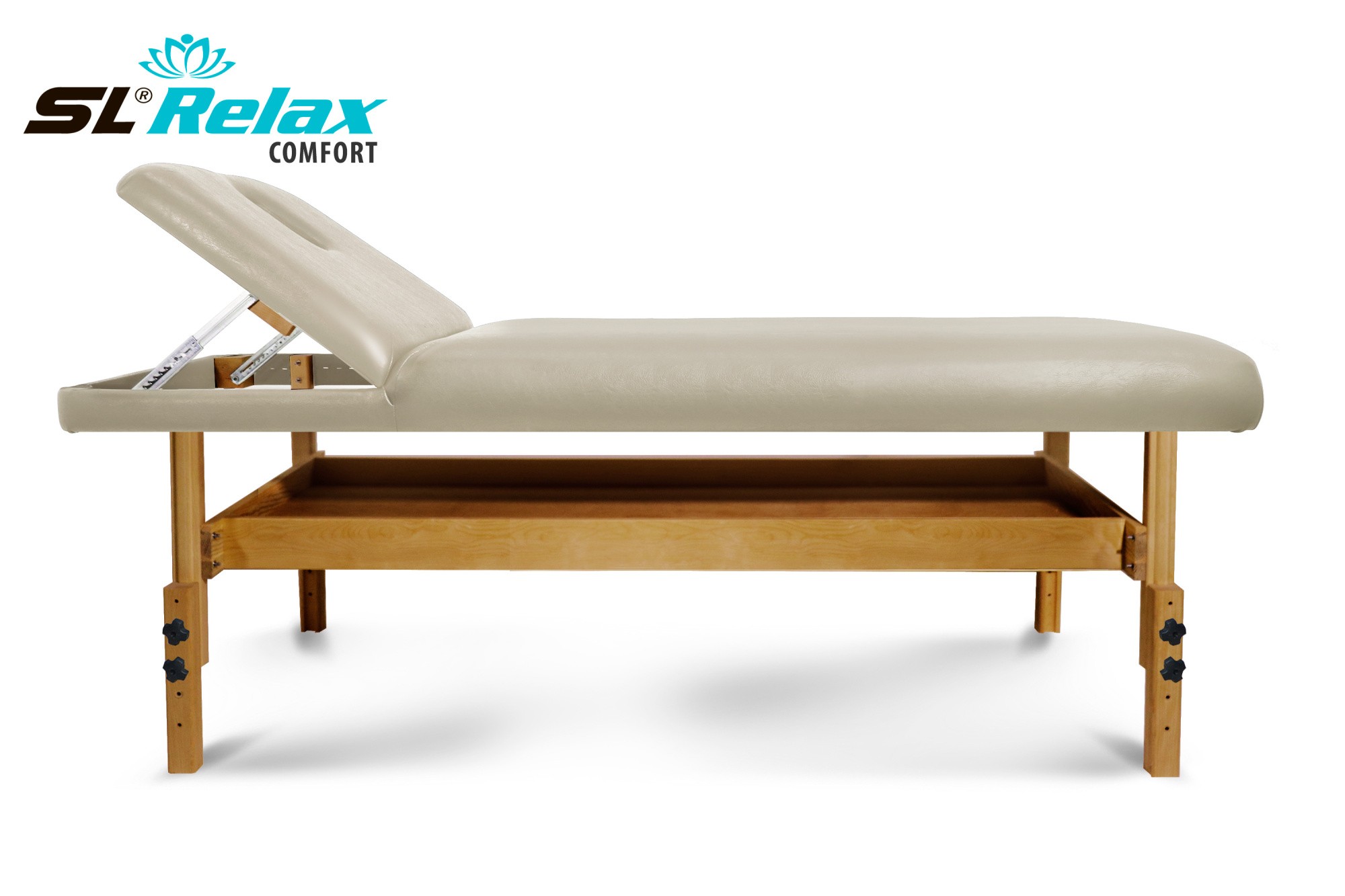 Массажный стол Relax Comfort бежевая кожа