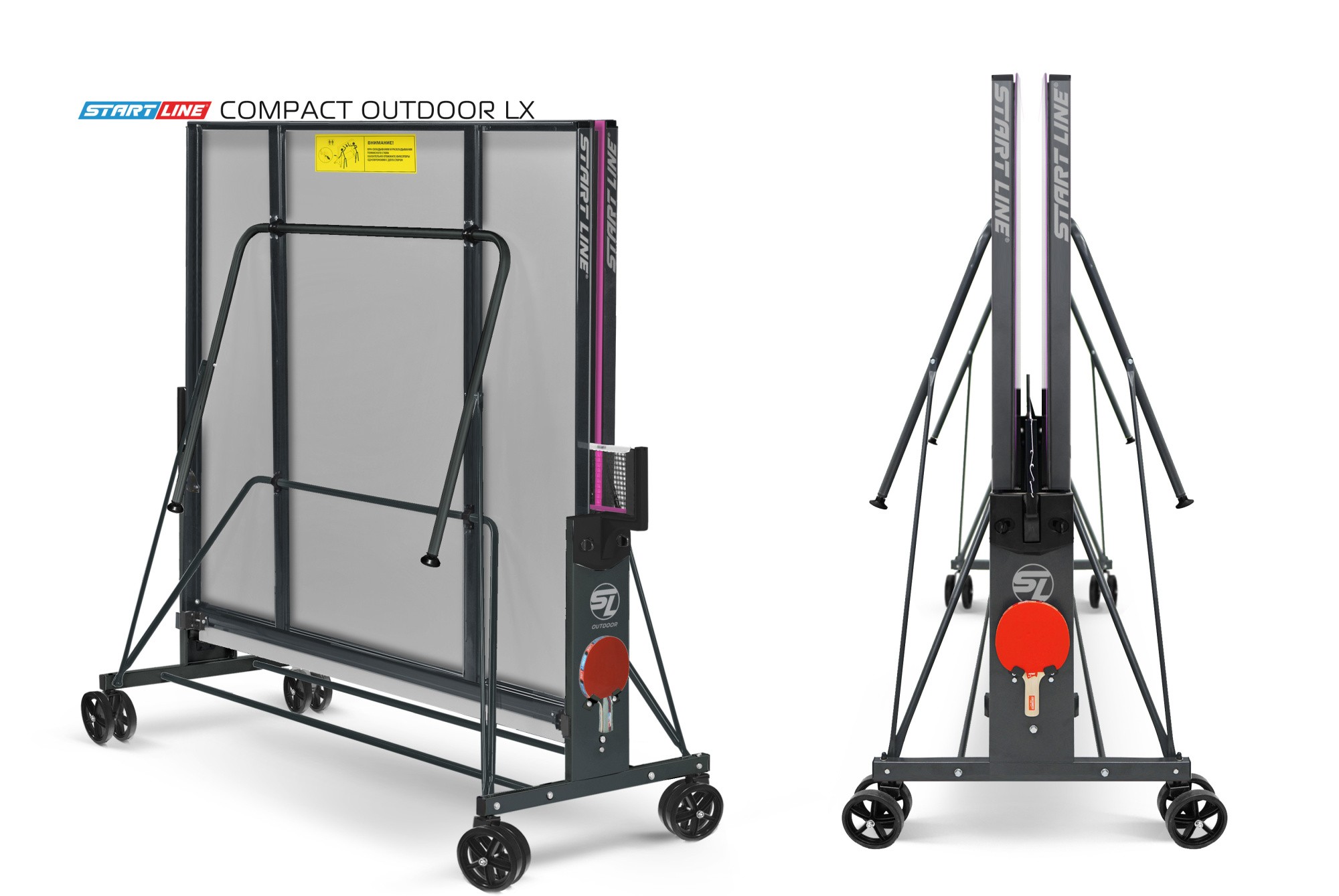 Стол теннисный Compact-2 LX Всепогодный Black