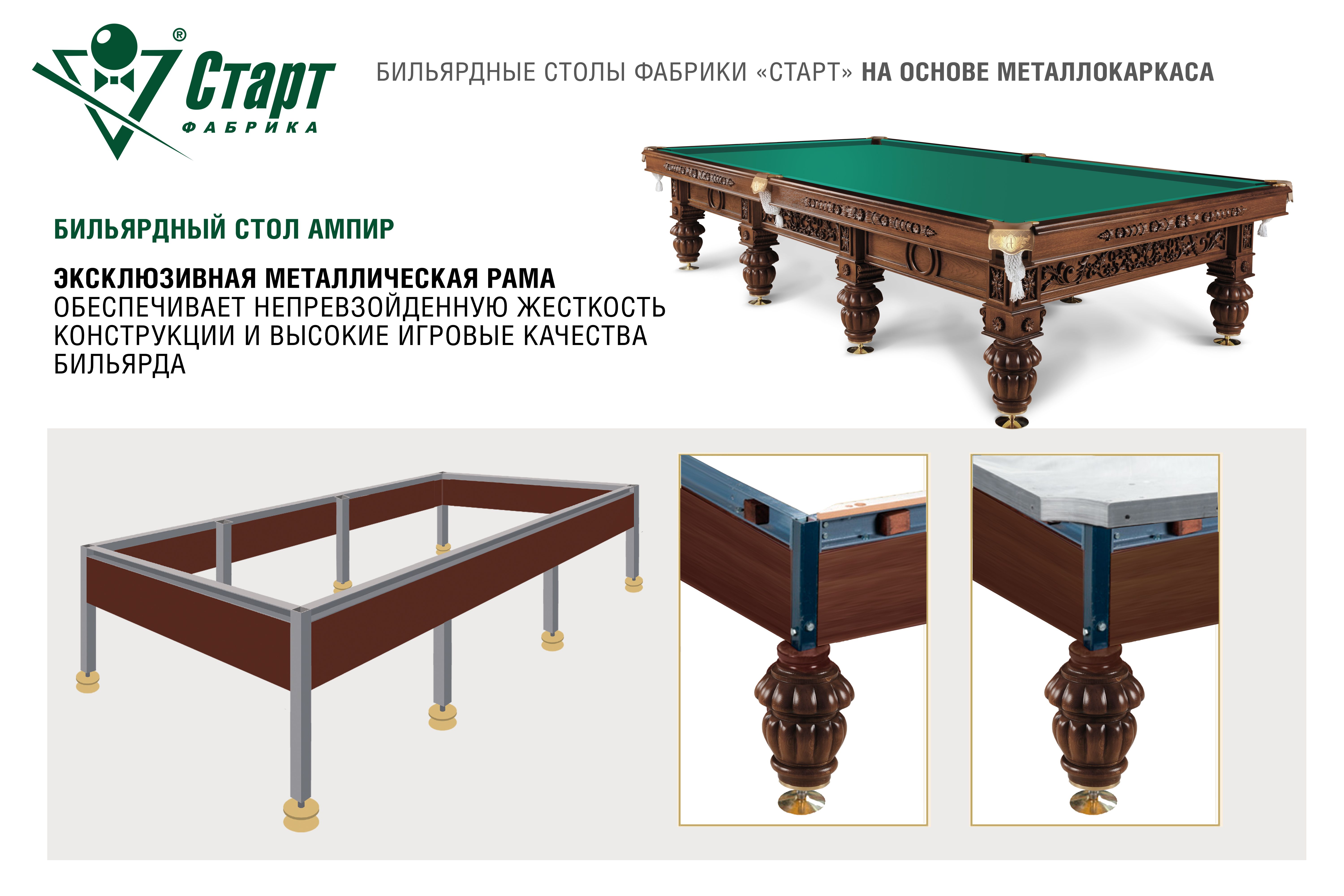 Бильярдный стол Ампир — Эксклюзивная серия