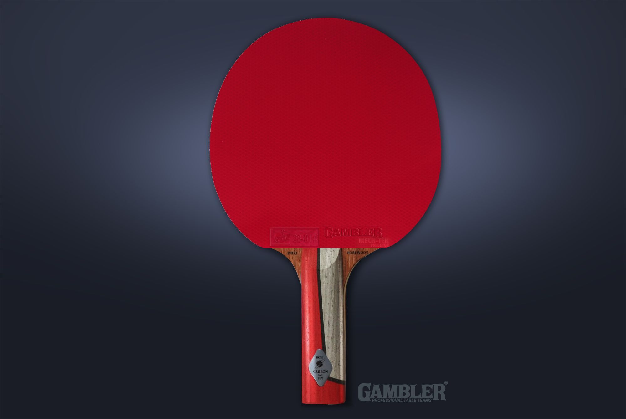 Ракетка Gambler ROSEWOOD IM8 CARBON MECH-TEK (прямая)