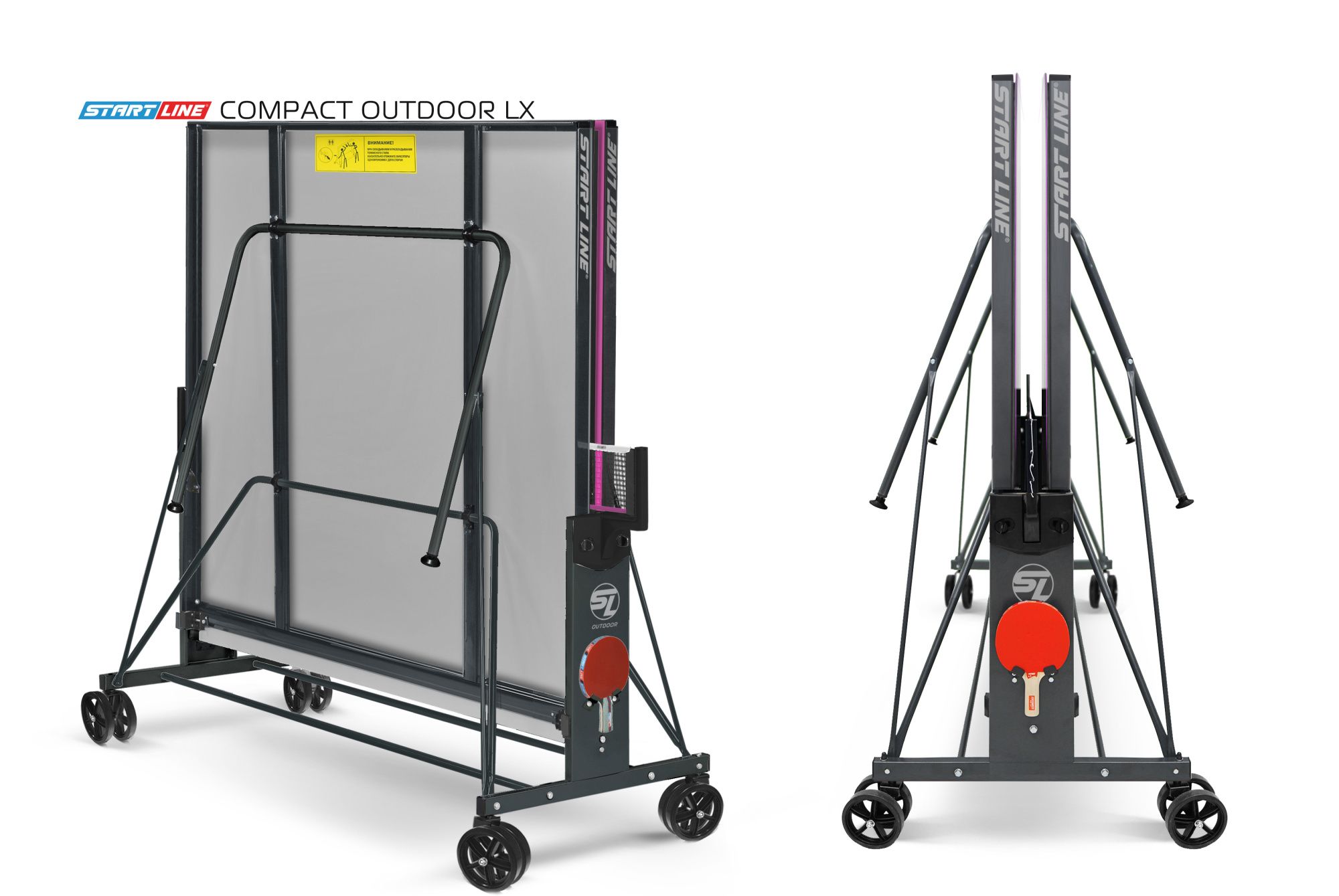 Стол теннисный Compact-2 LX Всепогодный Black