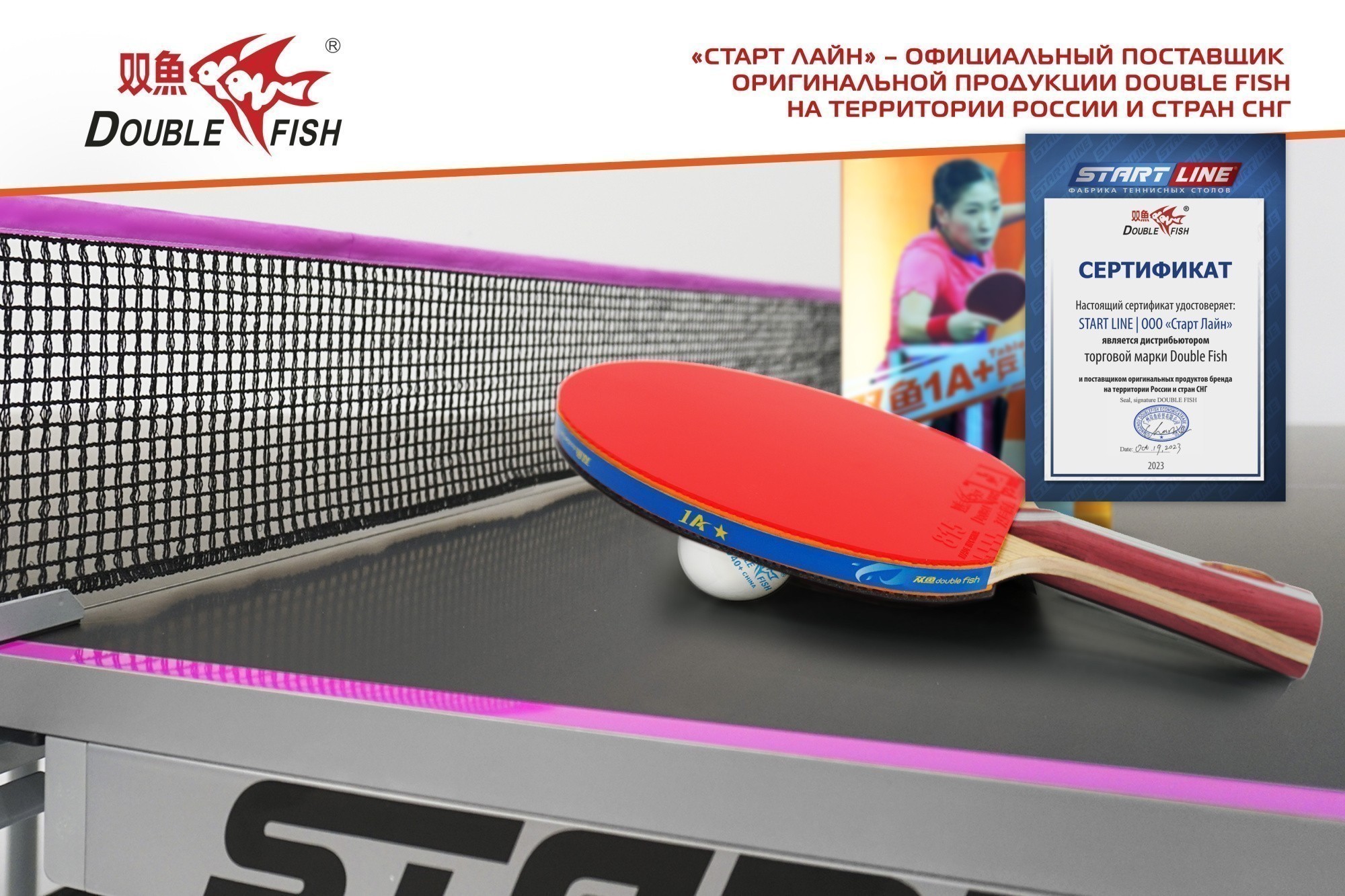 Ракетка для н/т Double Fish (1A+ серия)