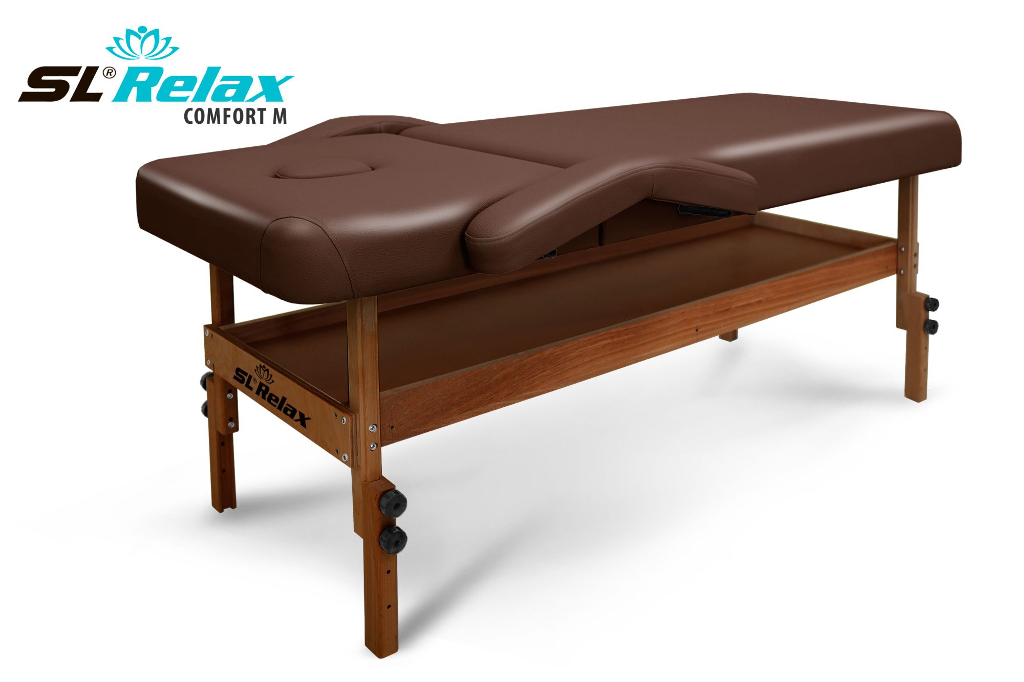 Массажный стол Relax Comfort-М коричневая кожа