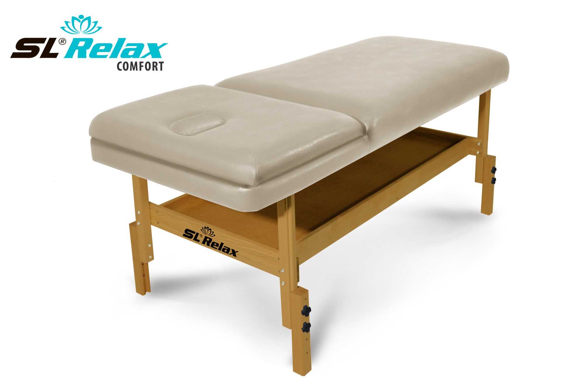 Массажный стол Relax Comfort бежевая кожа