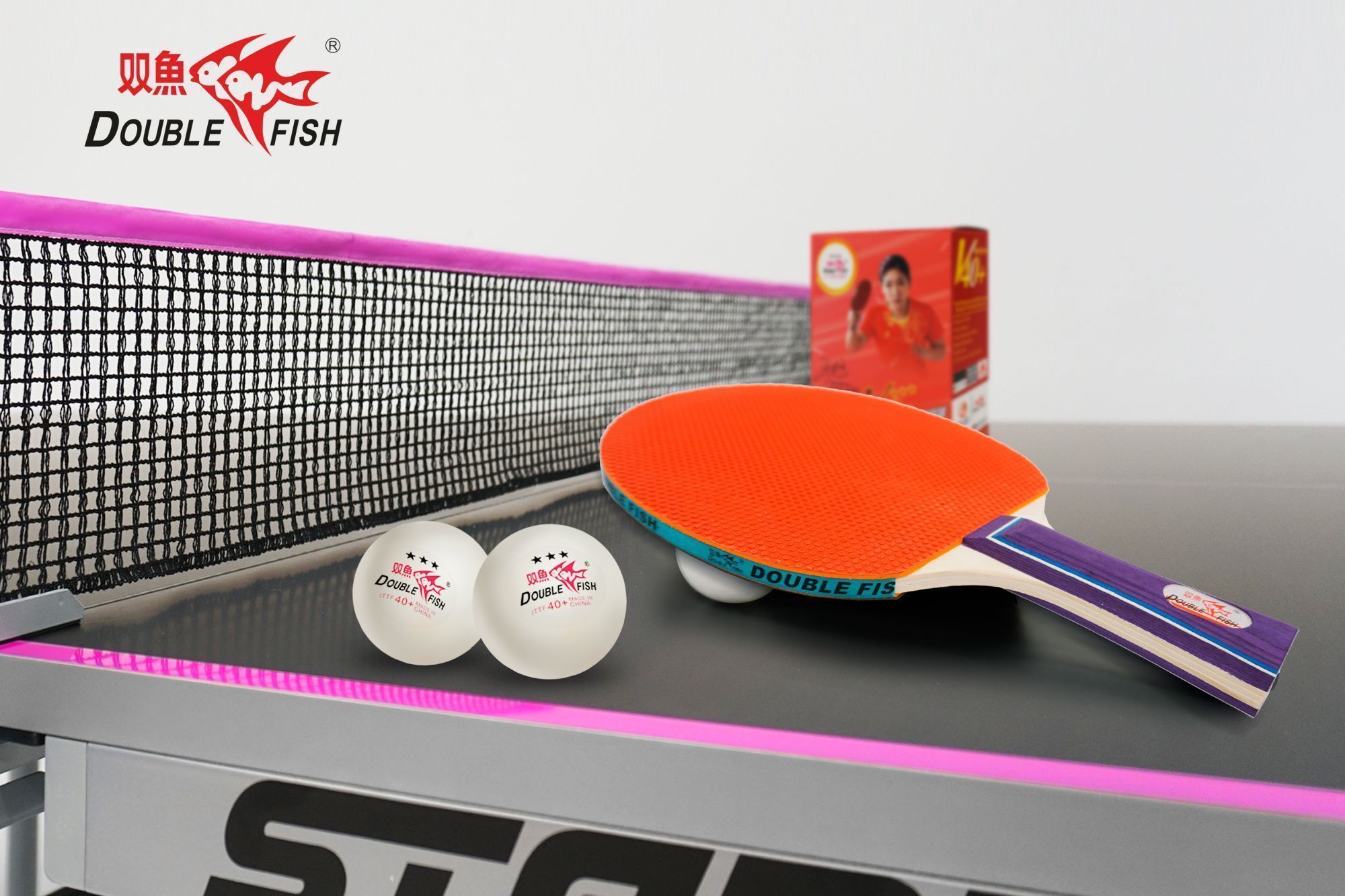 Мячи для н/т Double Fish 3* Volant (6 шт/упак.) р-р.40+