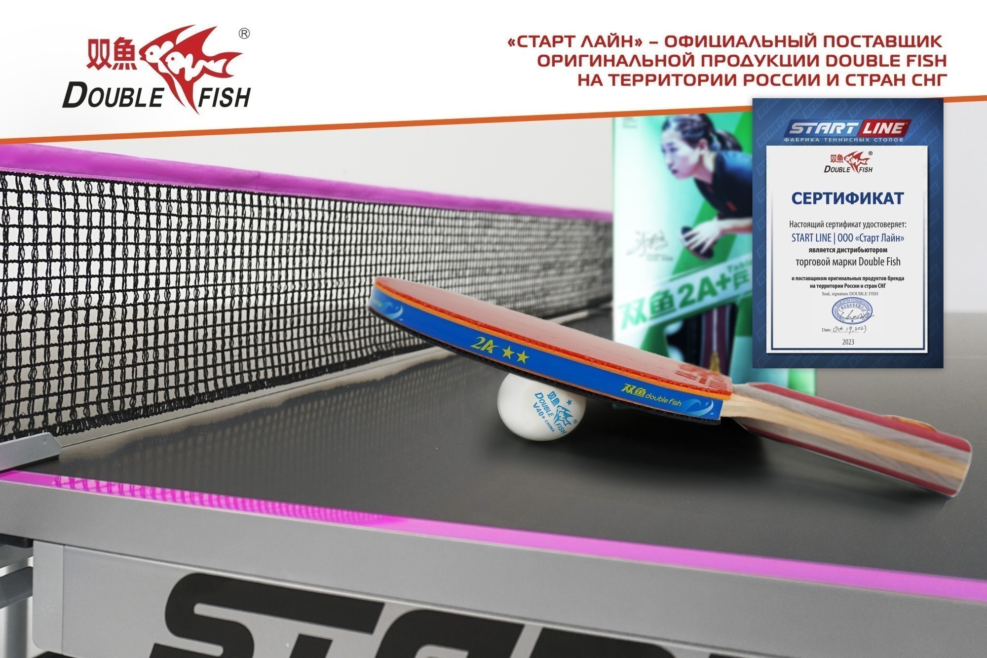 Ракетка для н/т Double Fish (2A+ серия)