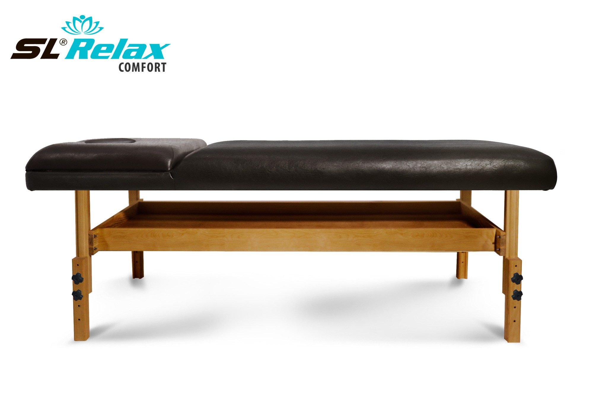Массажный стол Relax Comfort черная кожа