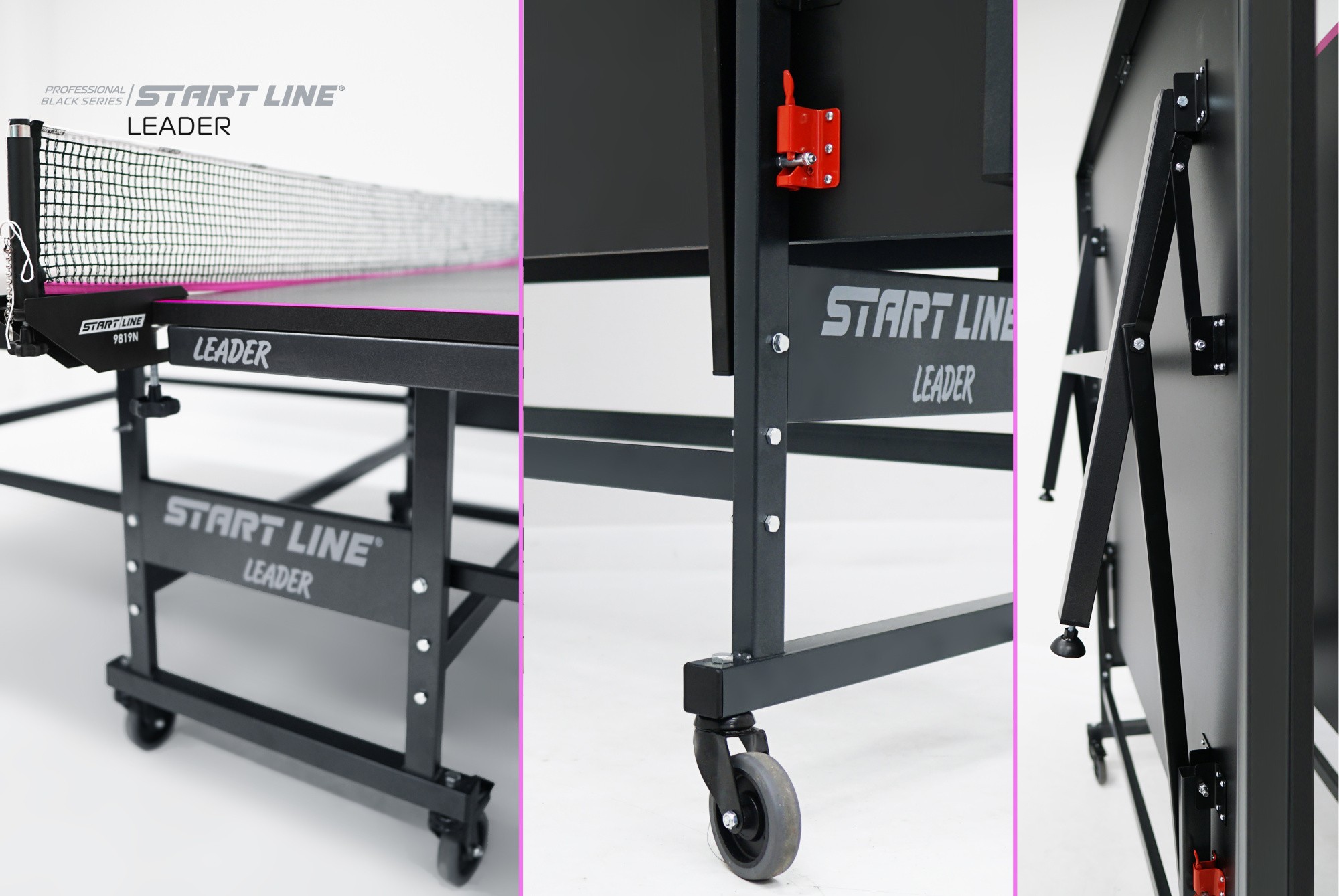 Стол теннисный Leader Black