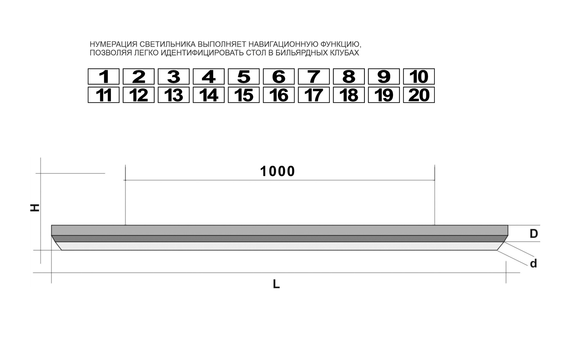 Лампа "STARTBILLIARDS" Pro select