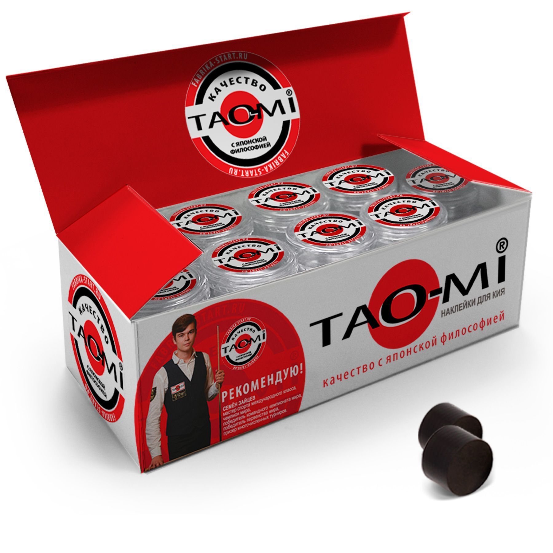 Шоубокс TAO-MI Наклейка для кия TAO-MI 12,5 мм, Medium без фибры (30 шт)