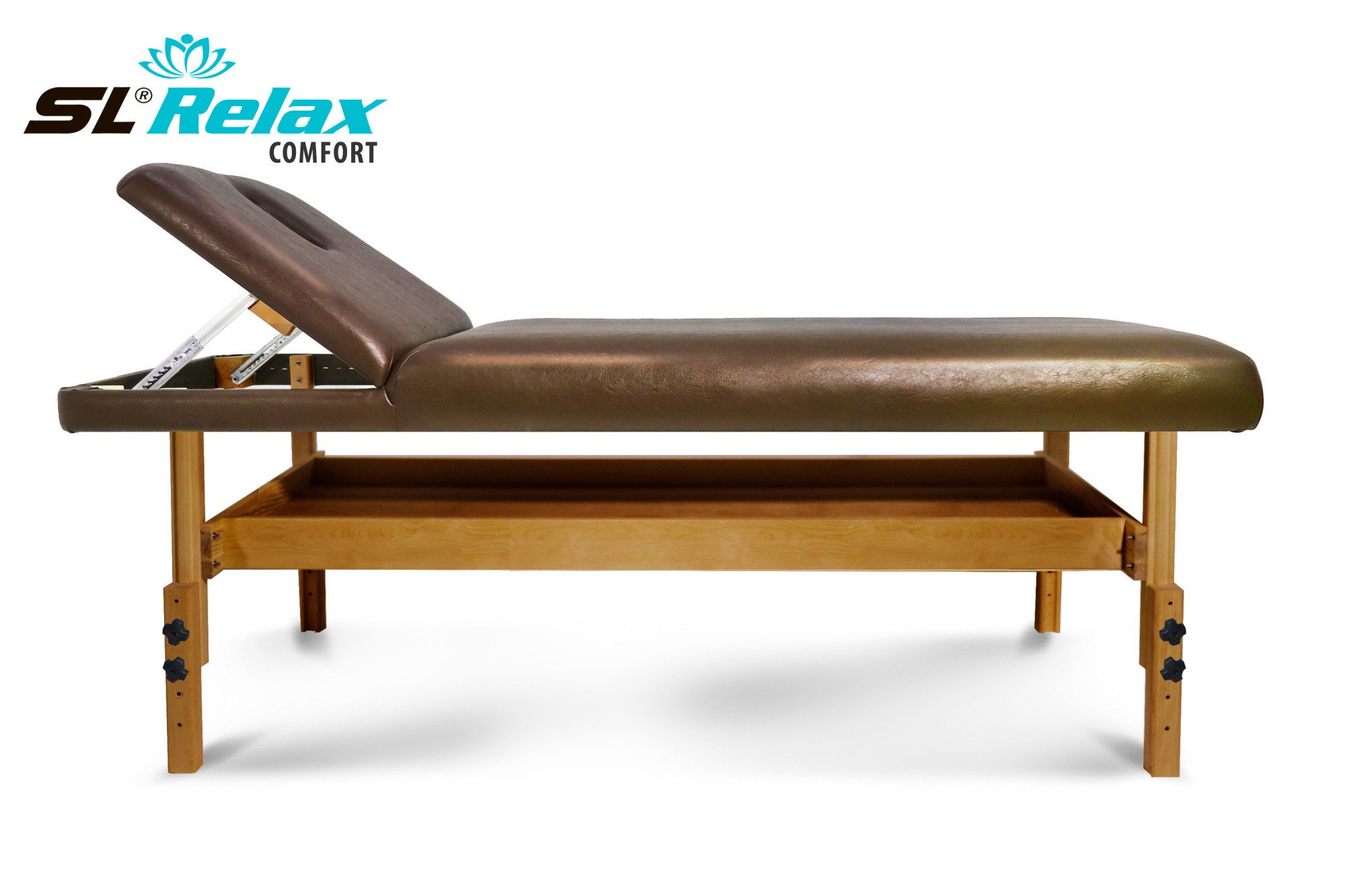 Массажный стол Relax Comfort коричневая кожа