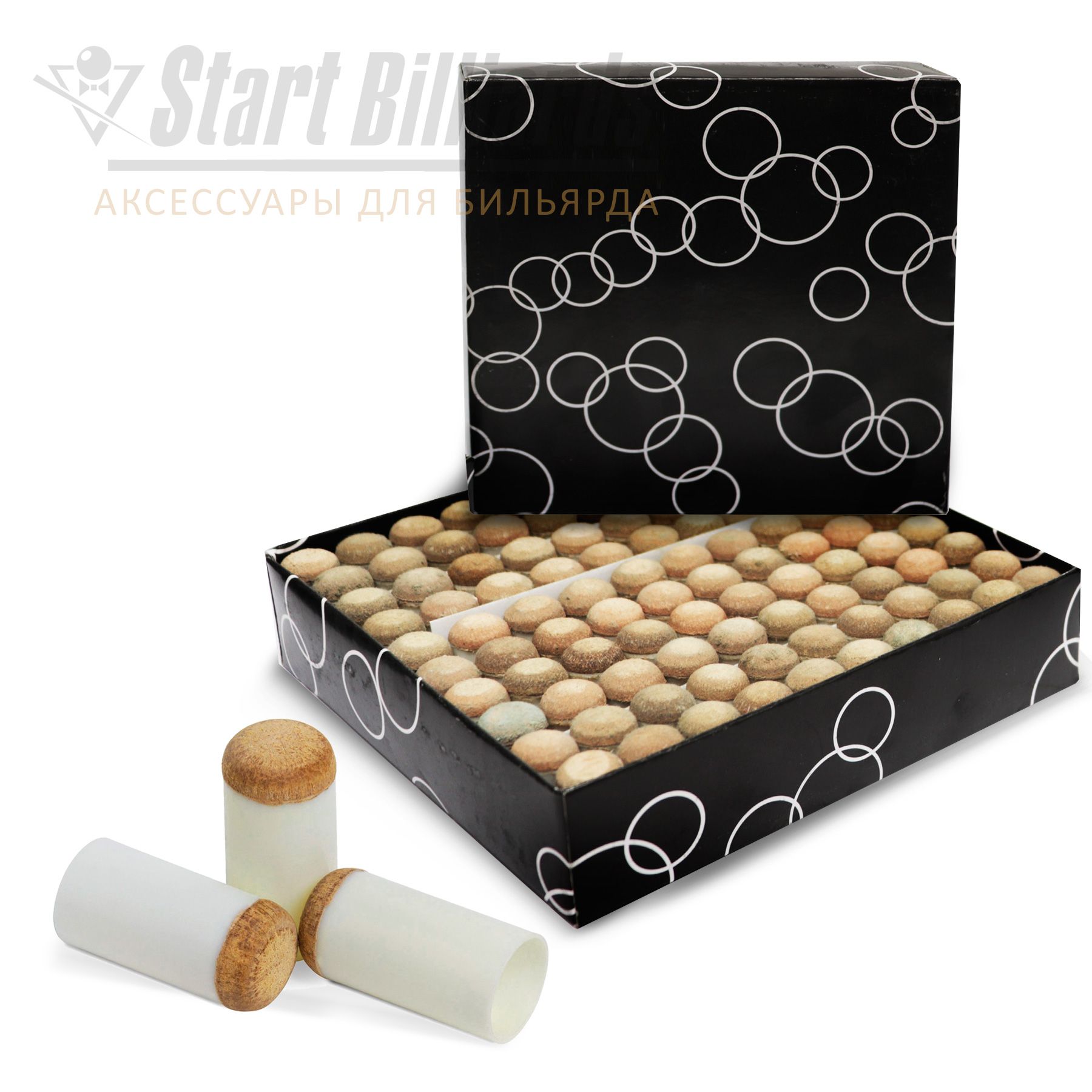 Колпачок для кия Push-On-Tips ø12мм Startbilliards SB062 (100 шт)