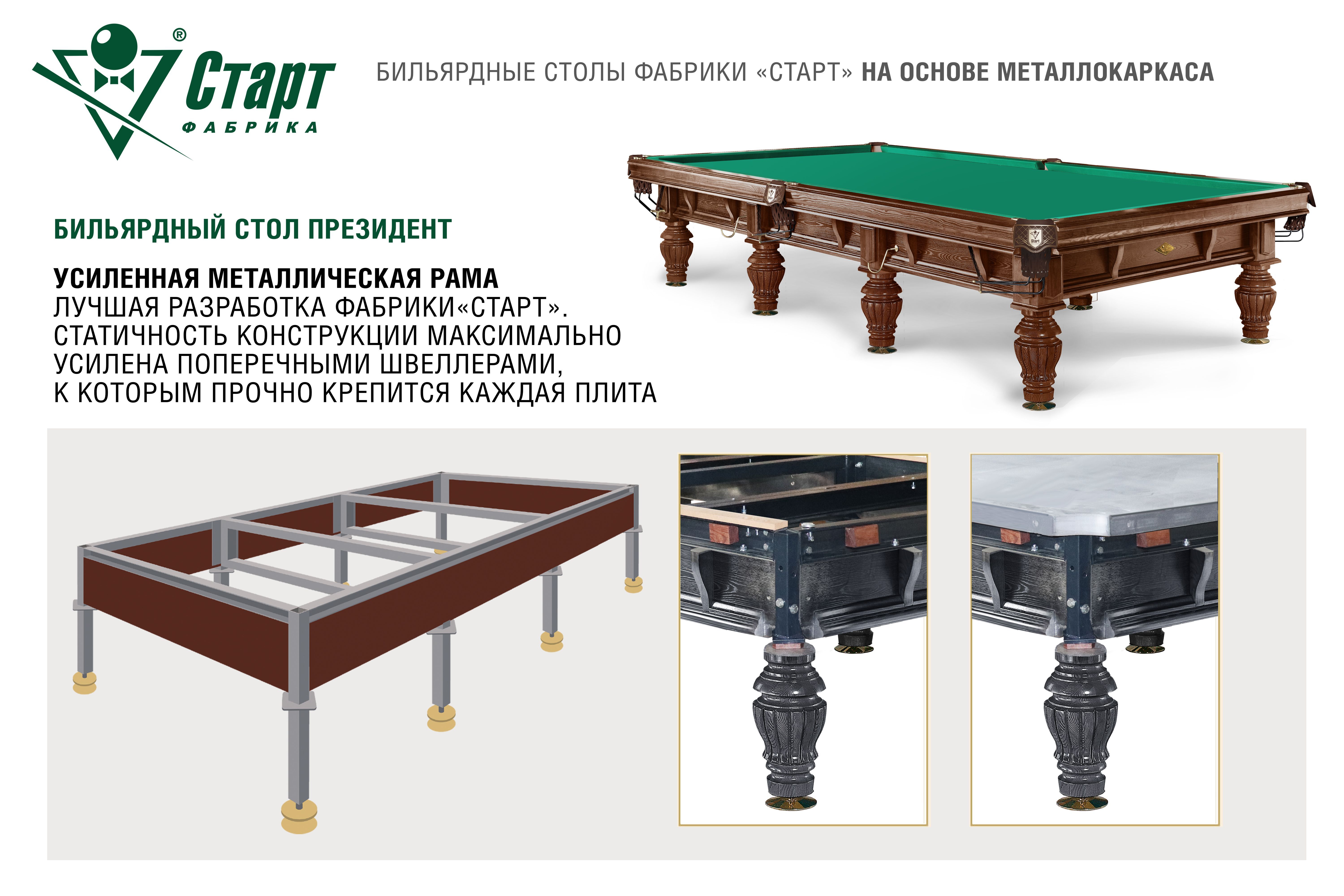Бильярдный стол Президент — Суперпрофессиональная серия