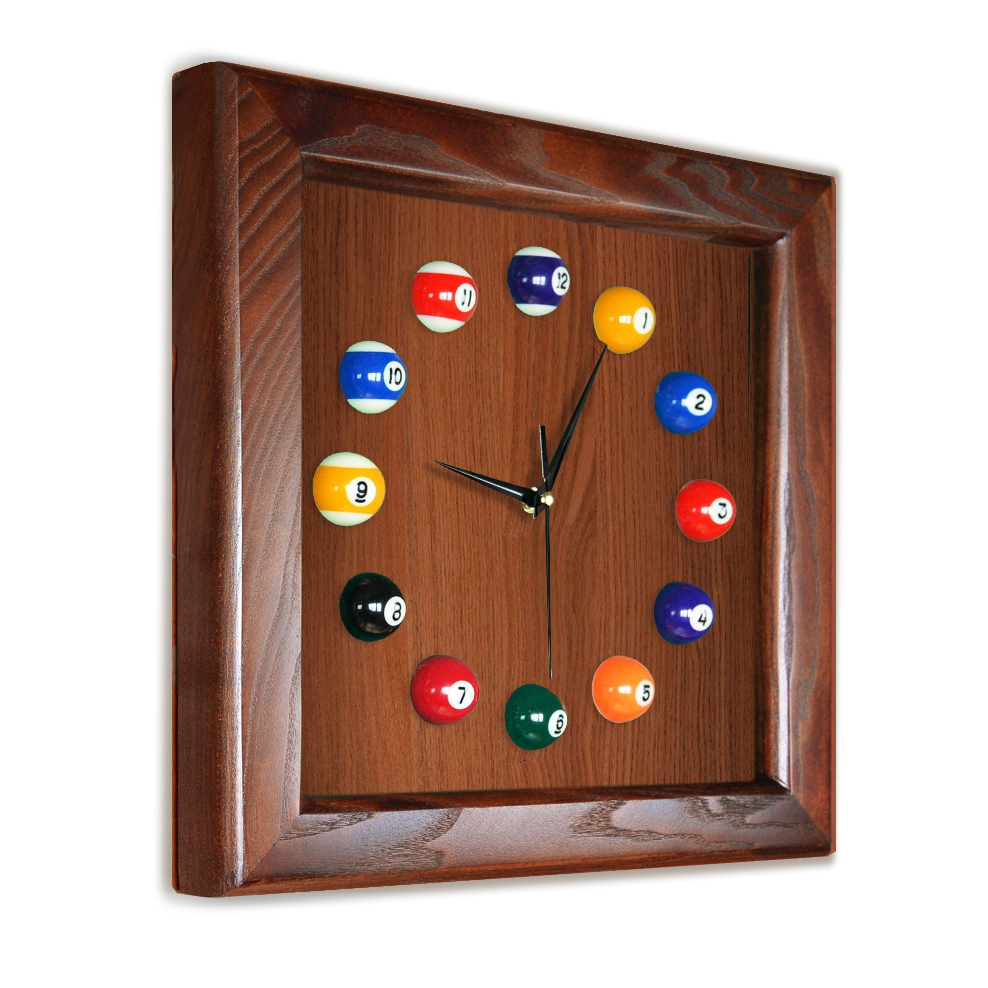 Часы "Квадрат" ясень/шпон