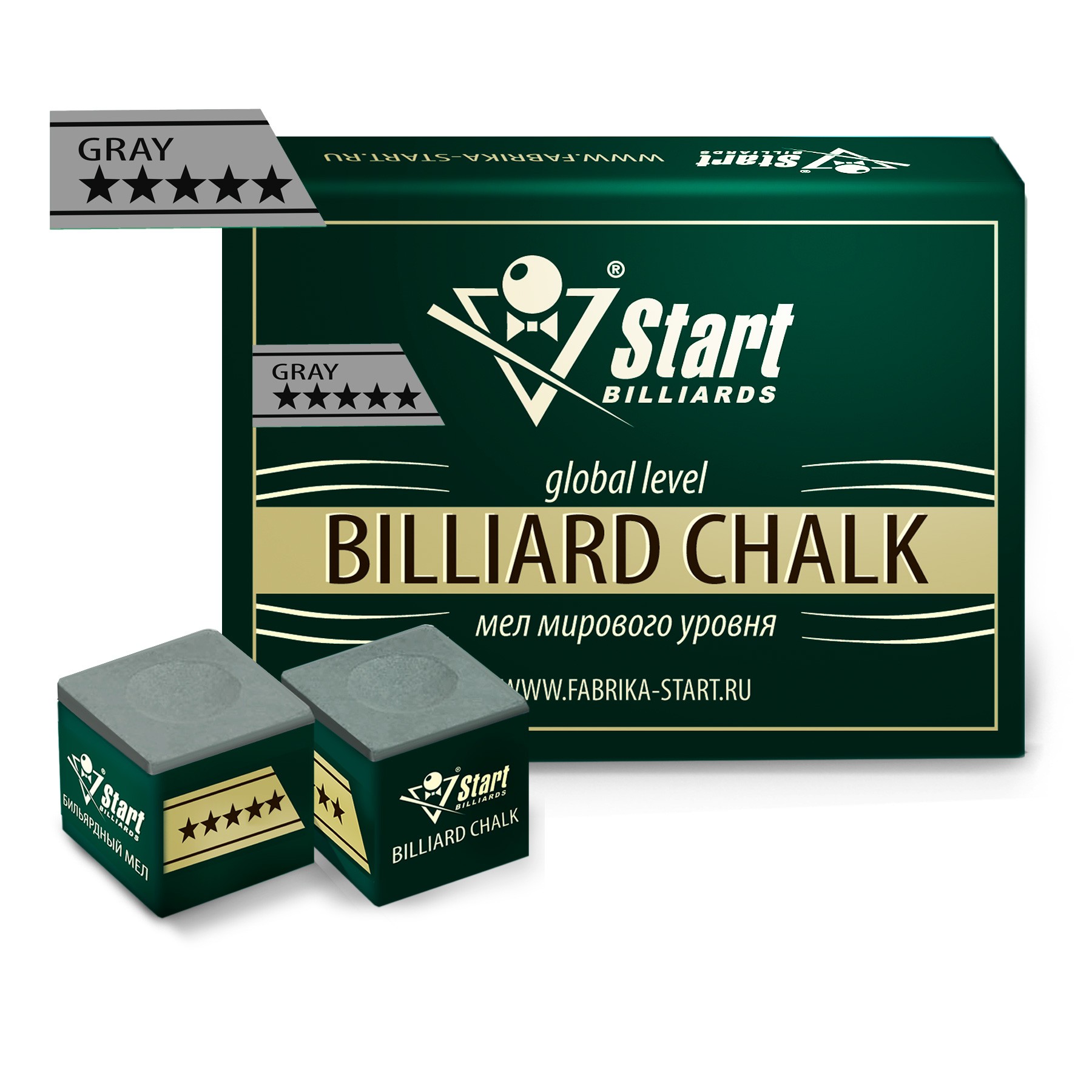 Мел Startbilliards 5 звезд серый (12шт)