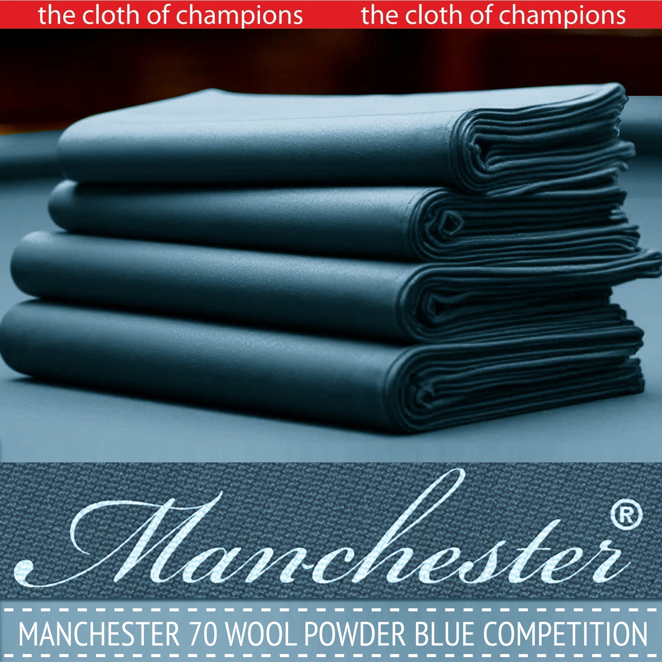 Расширяем палитру цветов сукна Manchester 70. Powder Blue Competition уже в продаже!