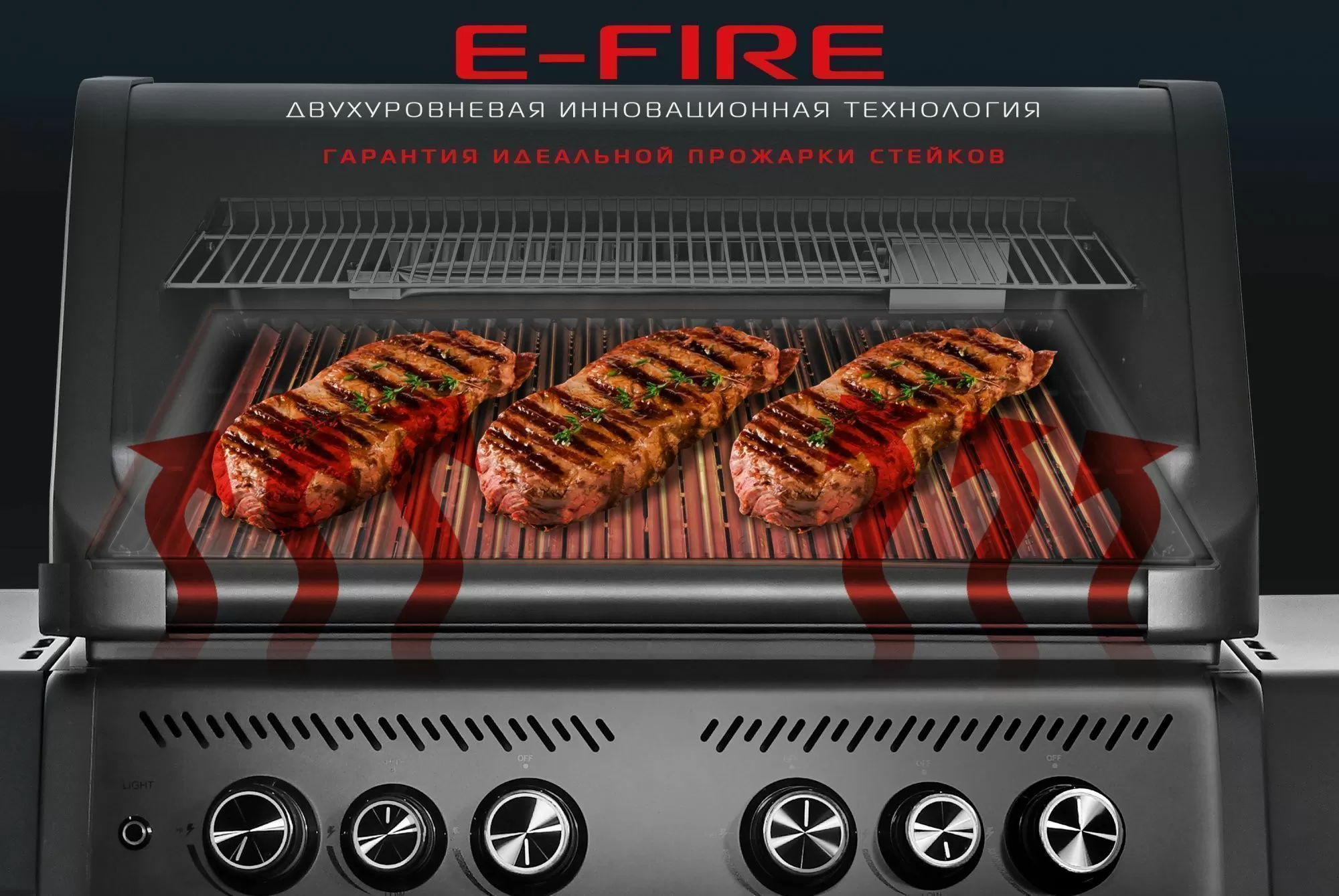 Газовый гриль 4+2 горелки