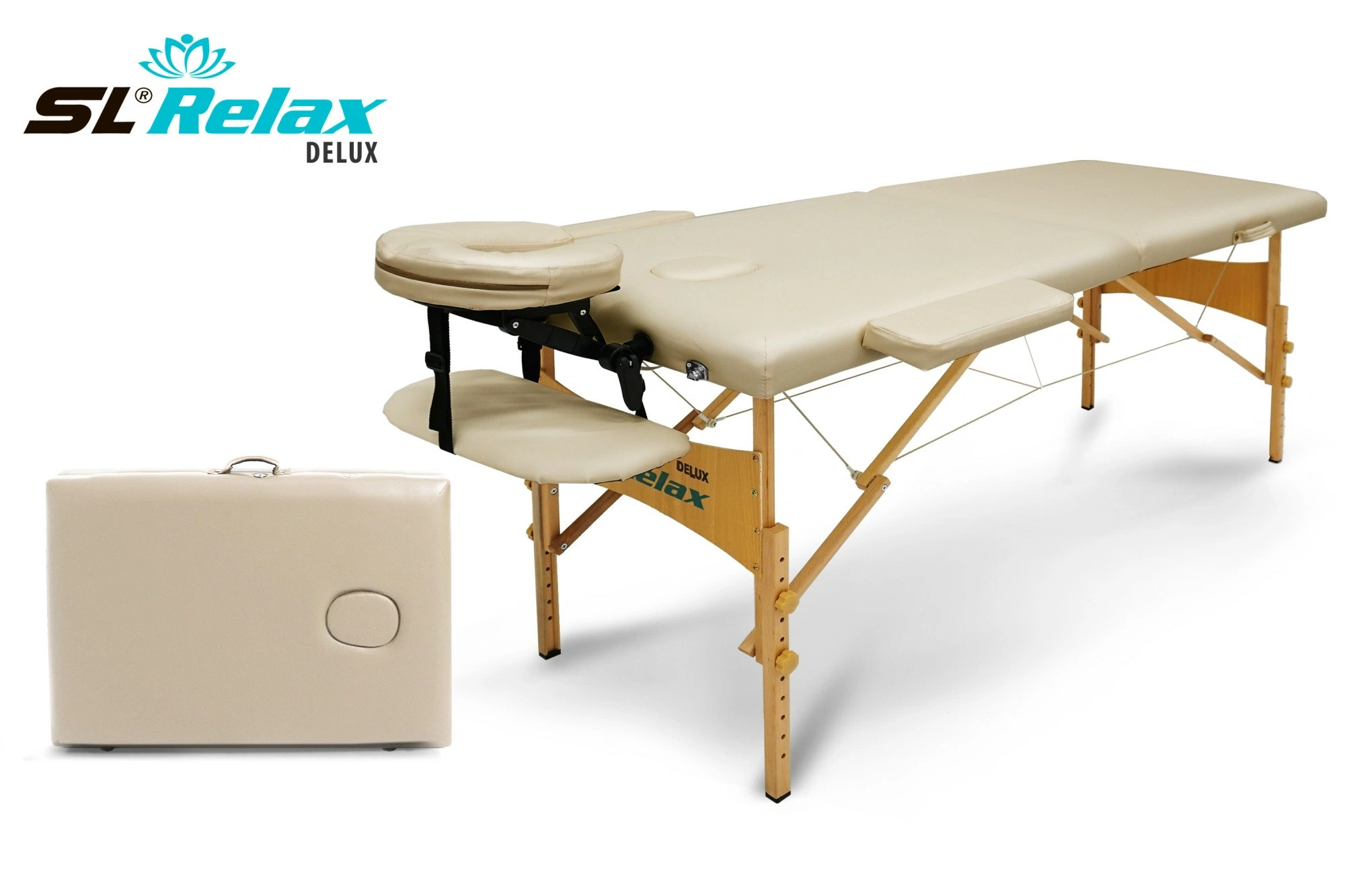Массажный стол Delux Бежевый УЦЕНКА №113