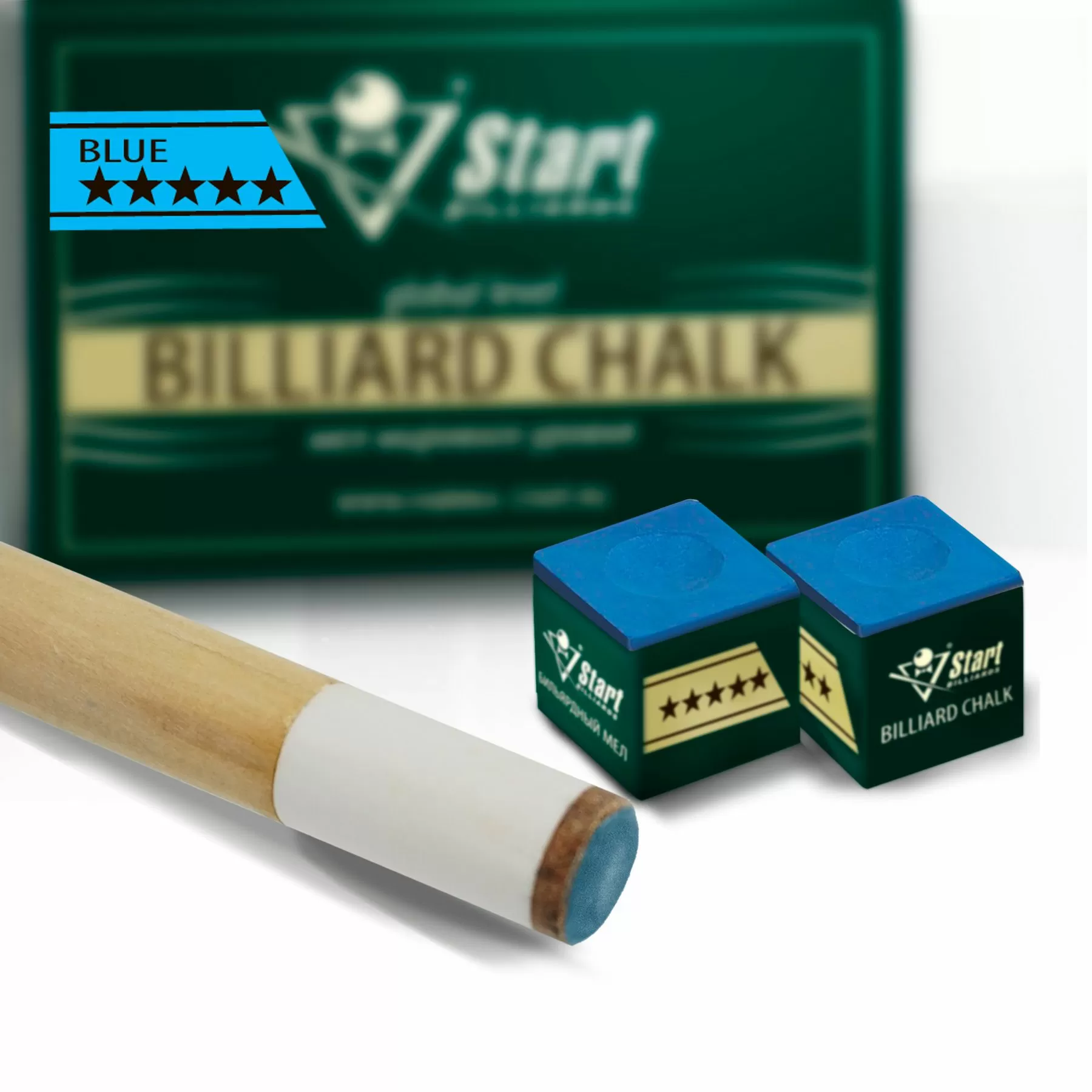 Мел Startbilliards 5 звезд синий (1шт)