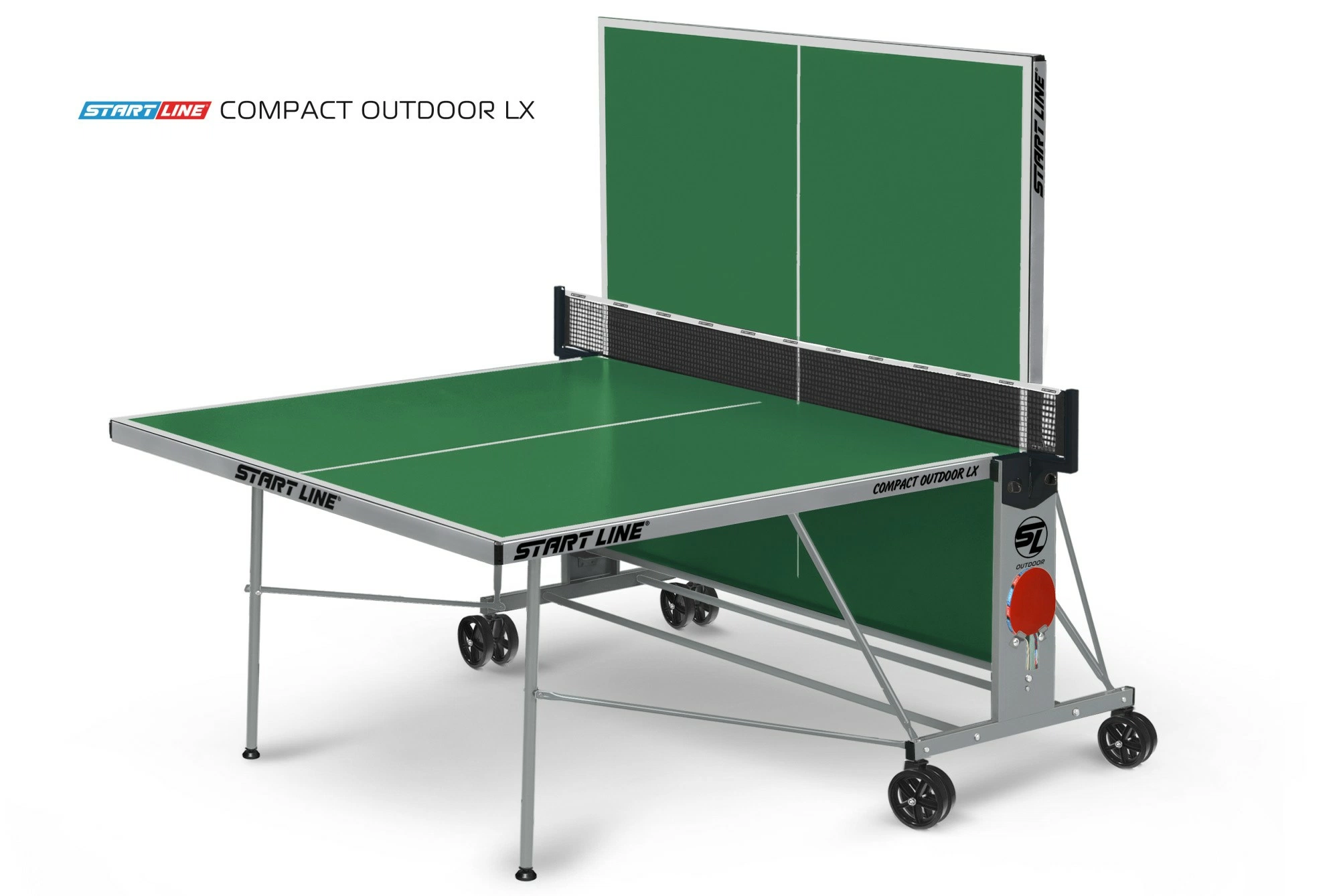 Стол теннисный Compact-2 LX Всепогодный Зелёный NEW