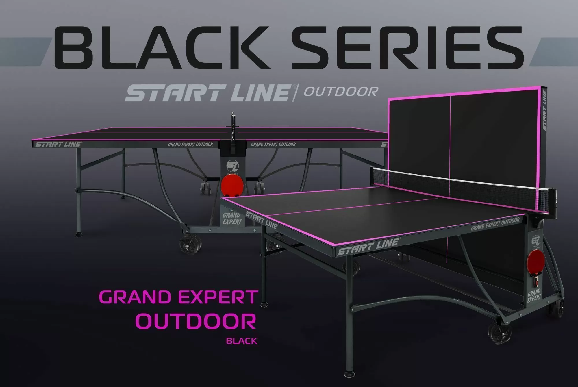 Стол теннисный GRAND EXPERT 4 Всепогодный Black