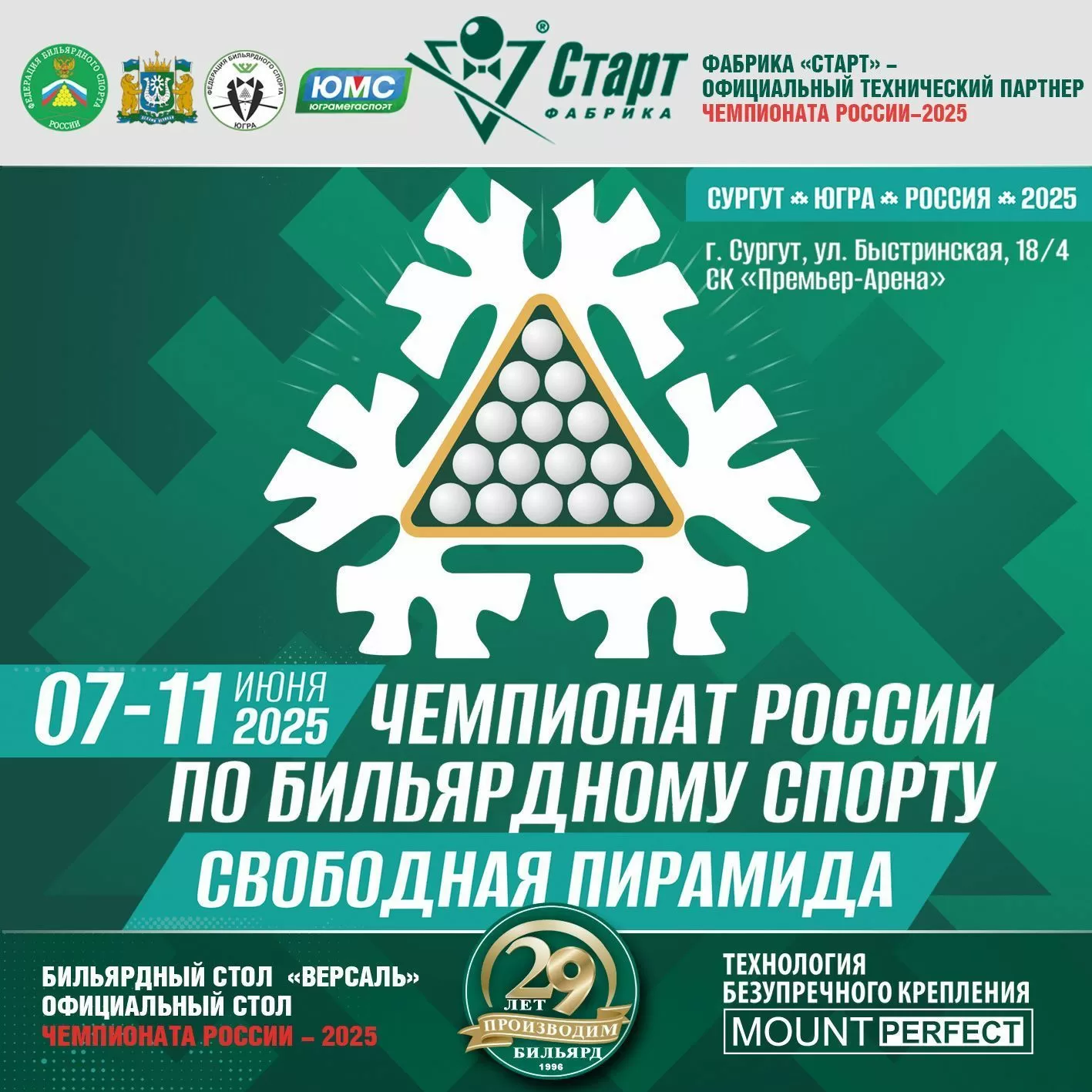 Чемпионат России 2025. Свободная пирамида. Столы Фабрики «Старт».