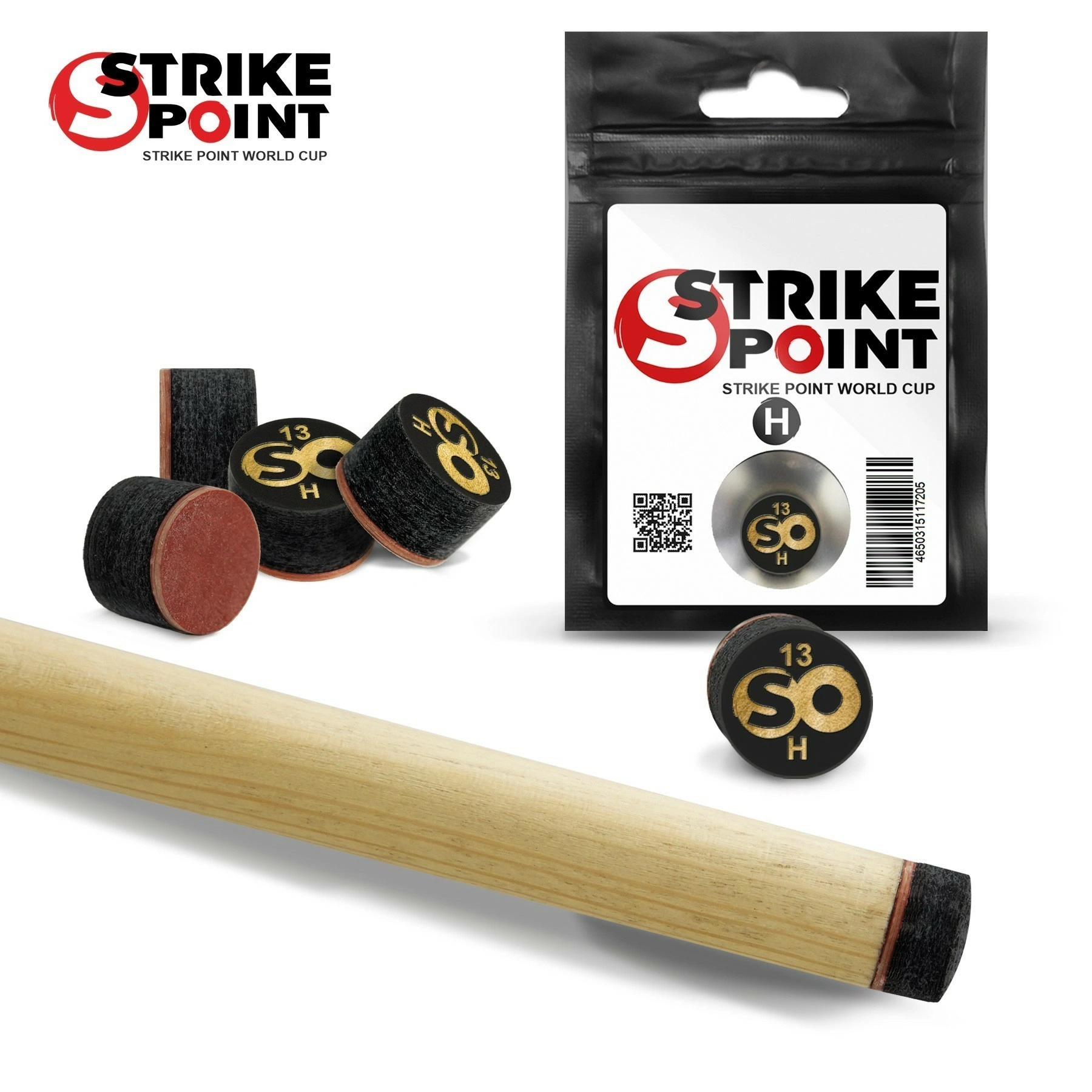 Наклейка для кия 13мм STRIKE POINT World CUP H, с фиброй 4
