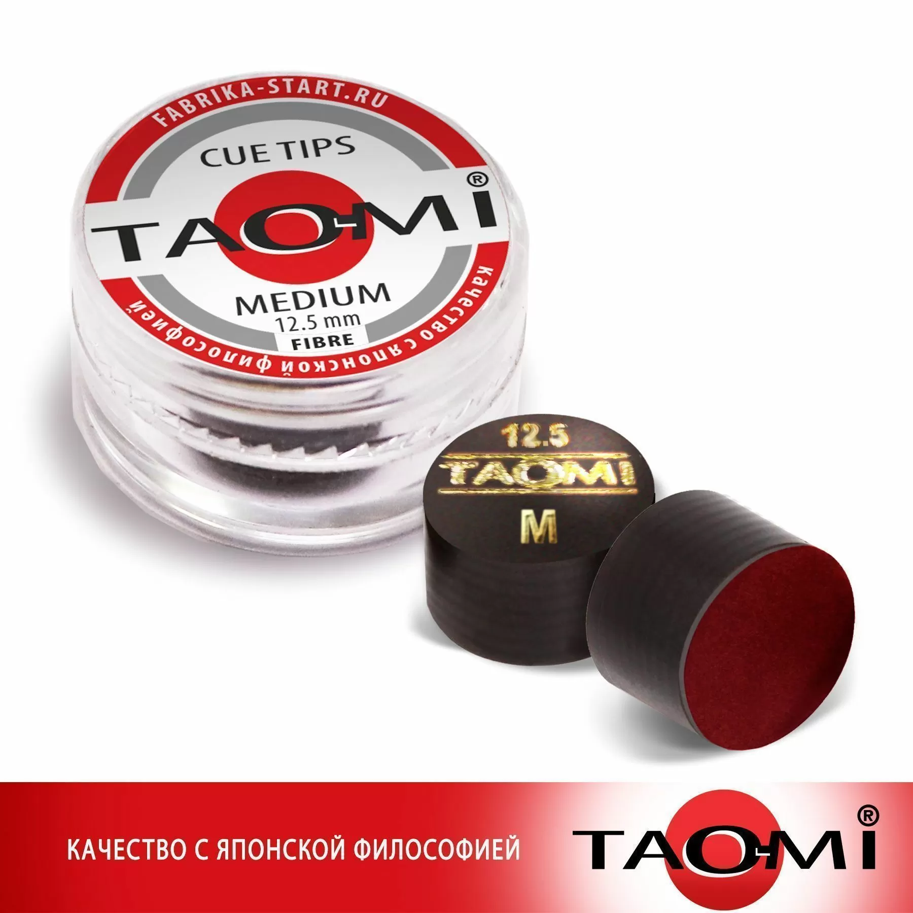 Наклейка для кия TAO-MI 12,5мм, Medium с фиброй