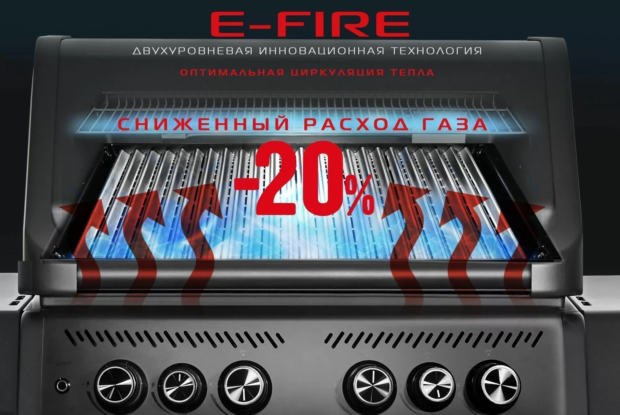 Газовый гриль 4+2 горелки