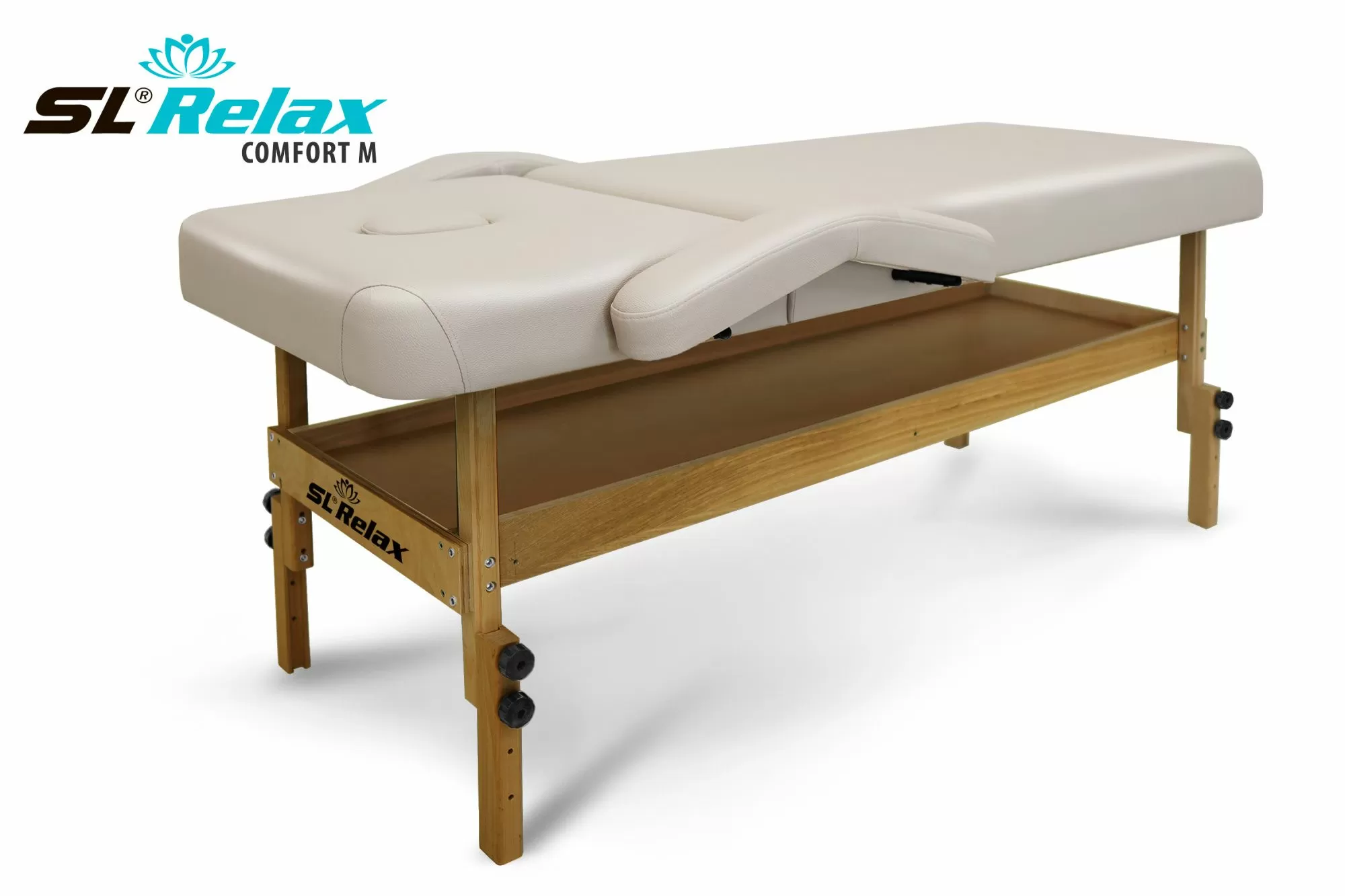 Массажный стол Relax Comfort-М бежевая кожа