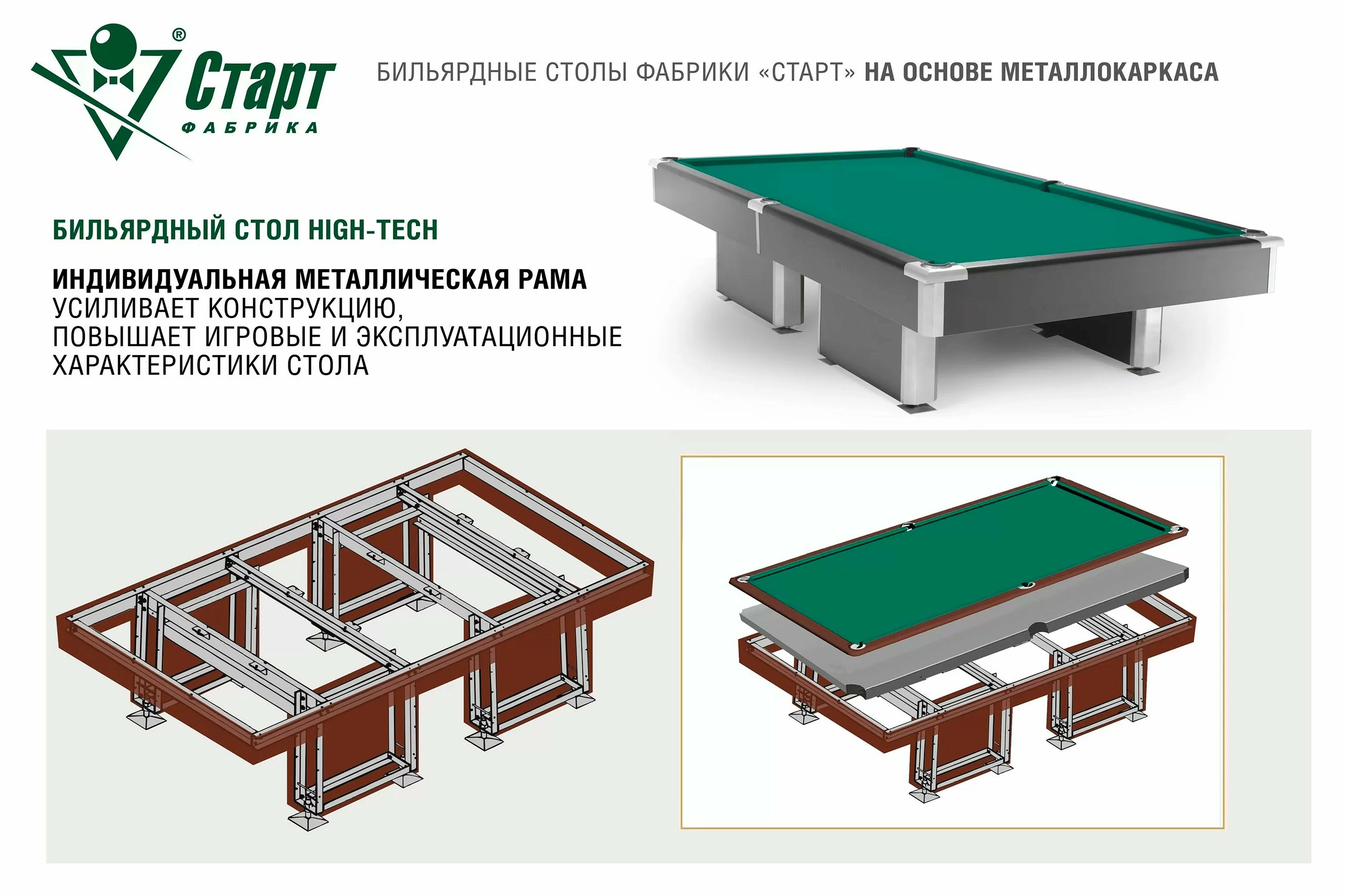 Бильярдный стол High-tech — Эксклюзивная серия