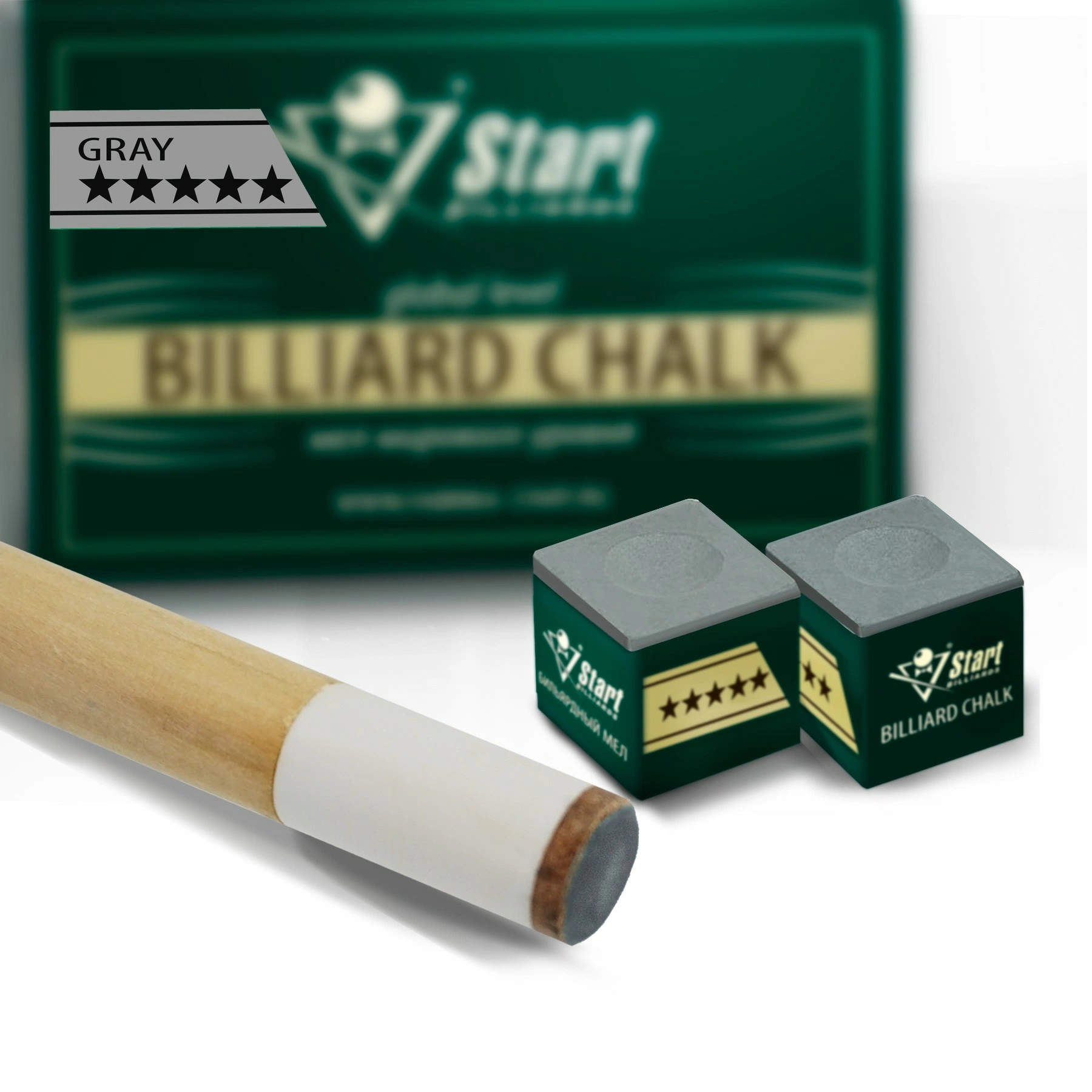 Мел Startbilliards 5 звезд серый (12шт) 3
