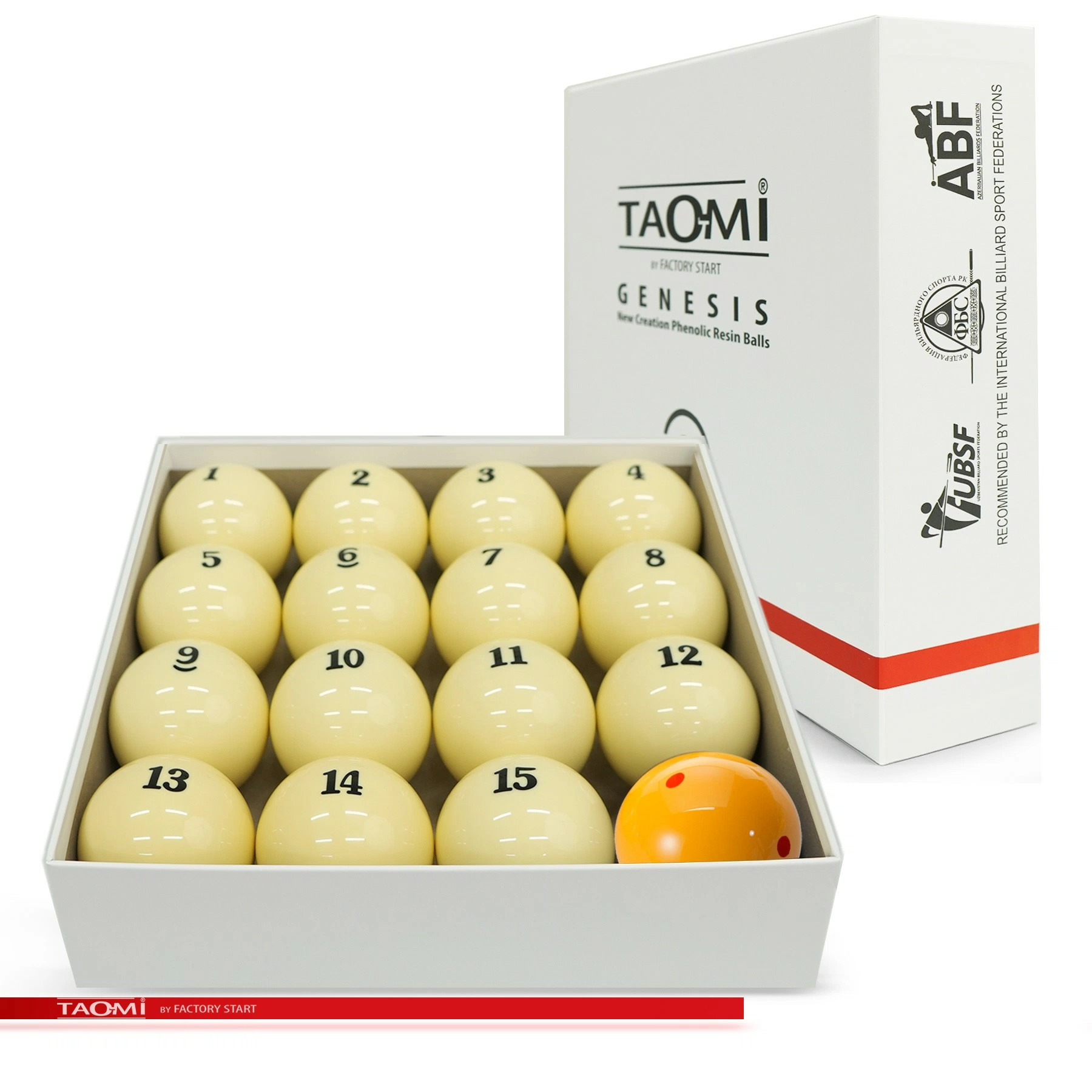 Шары TAO-MI GENESIS 67 мм Желтый биток с точками 3