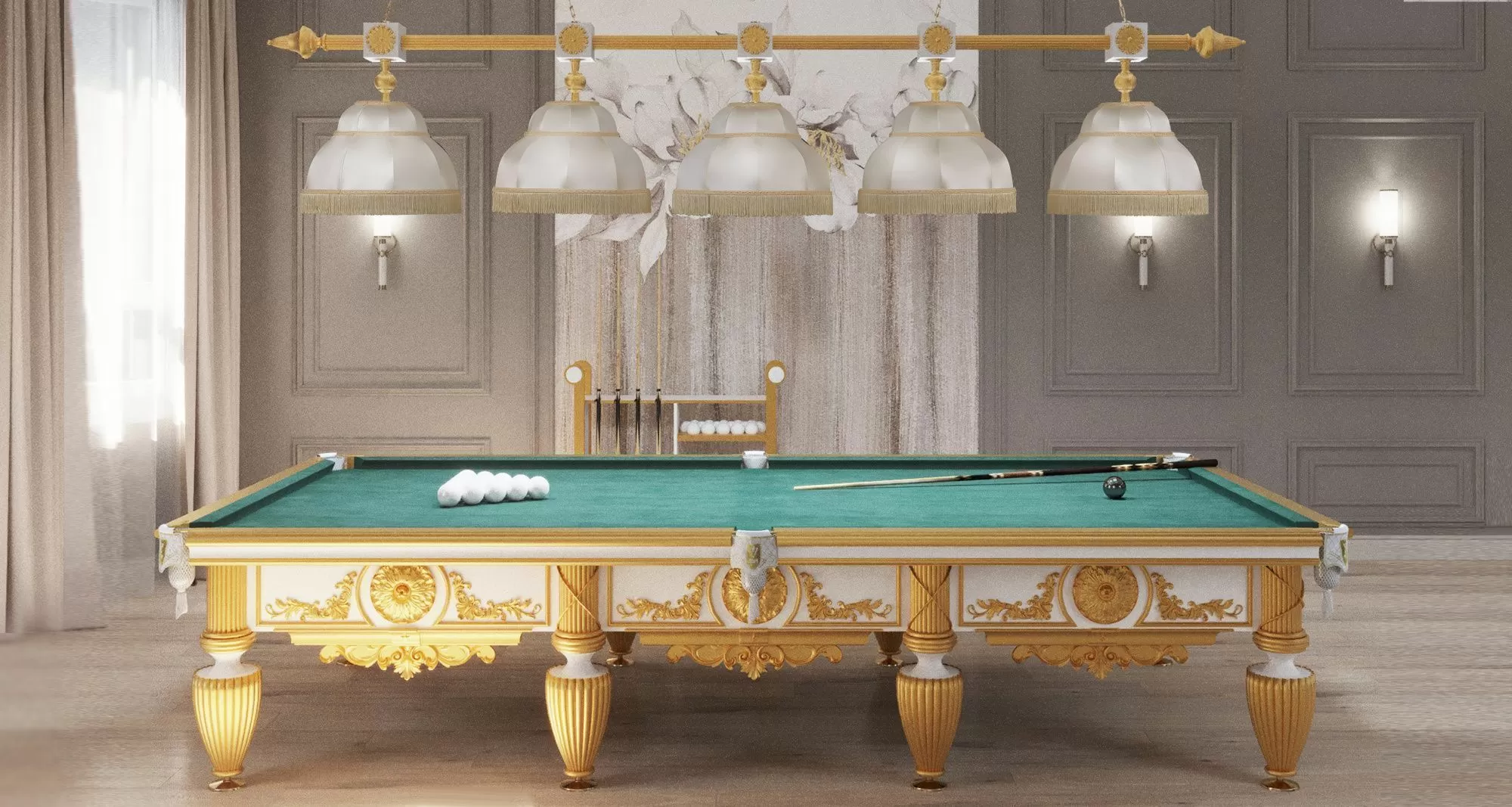 Лампа "Антика" 4пл. граб