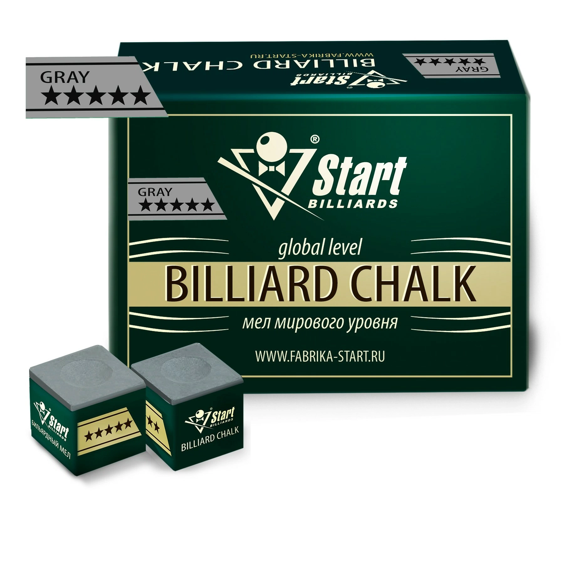 Мел Startbilliards 5 звезд серый (72шт)