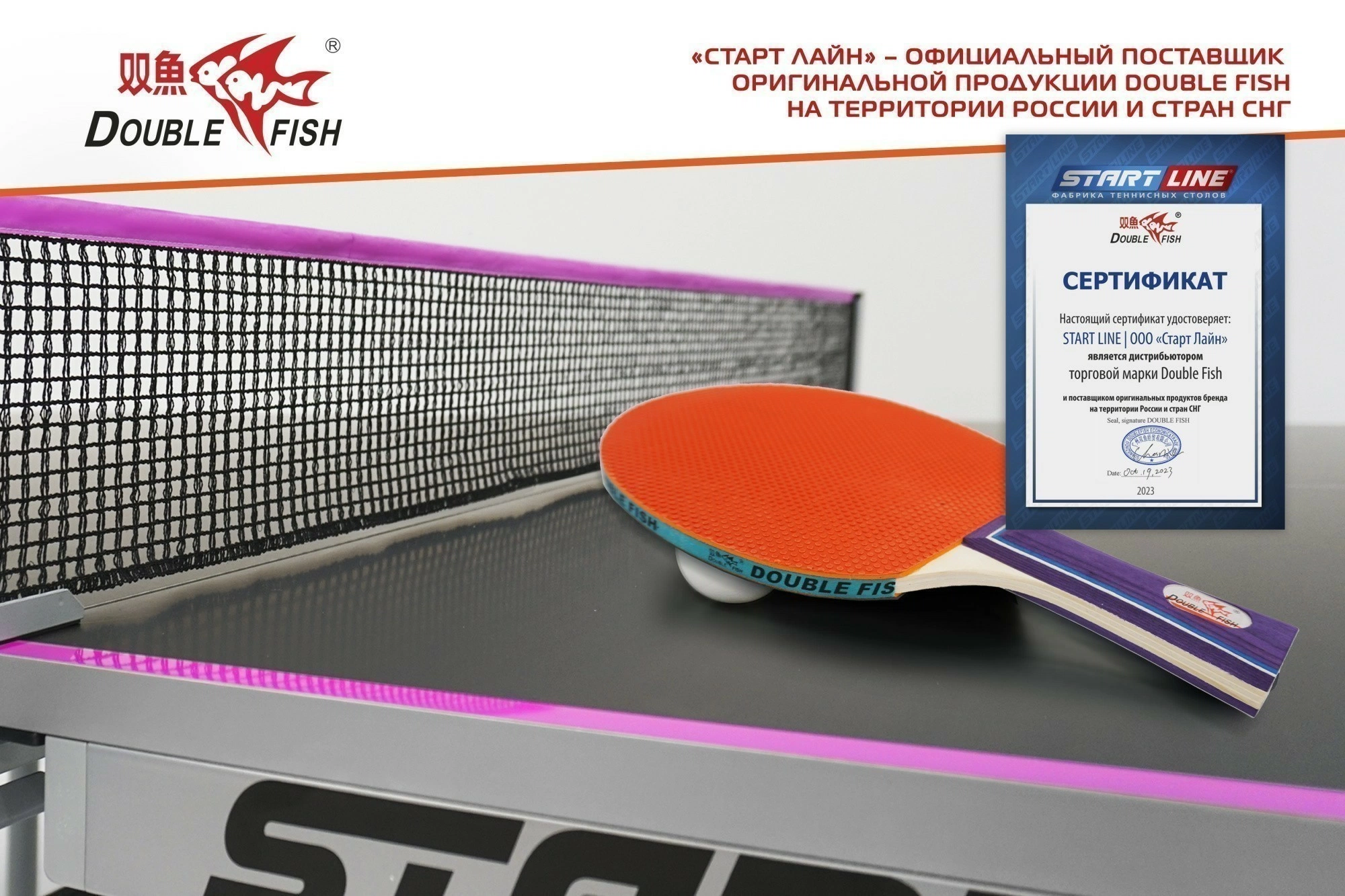 Набор для н/т Double Fish 2 ракетки и 3 мяча (303)