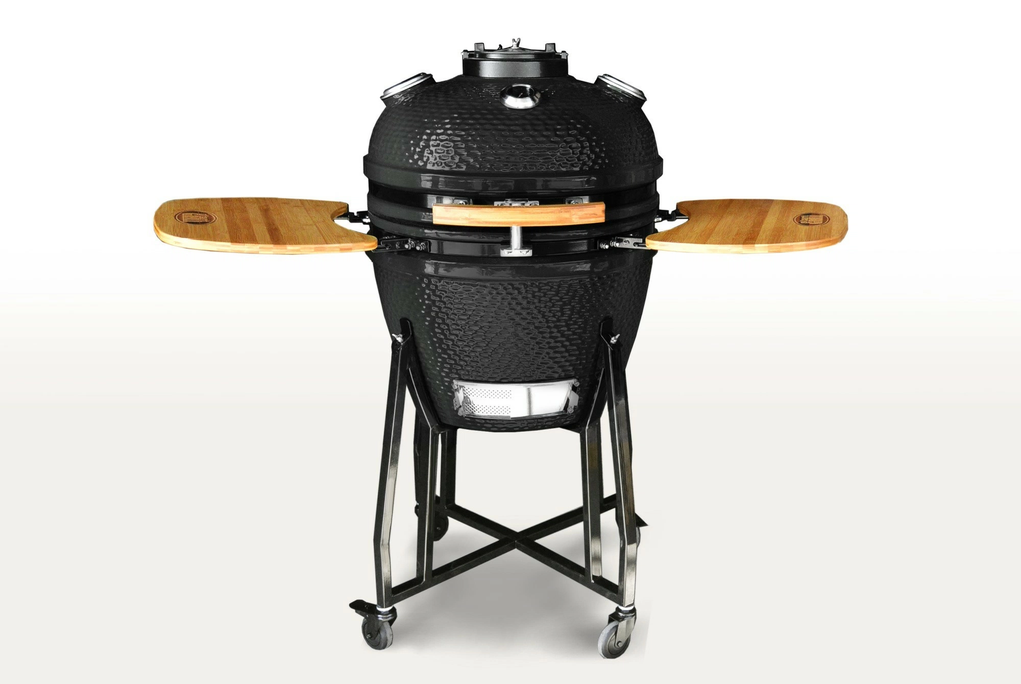 Керамический гриль-барбекю с окошком 22 дюйма (черный) (57см)