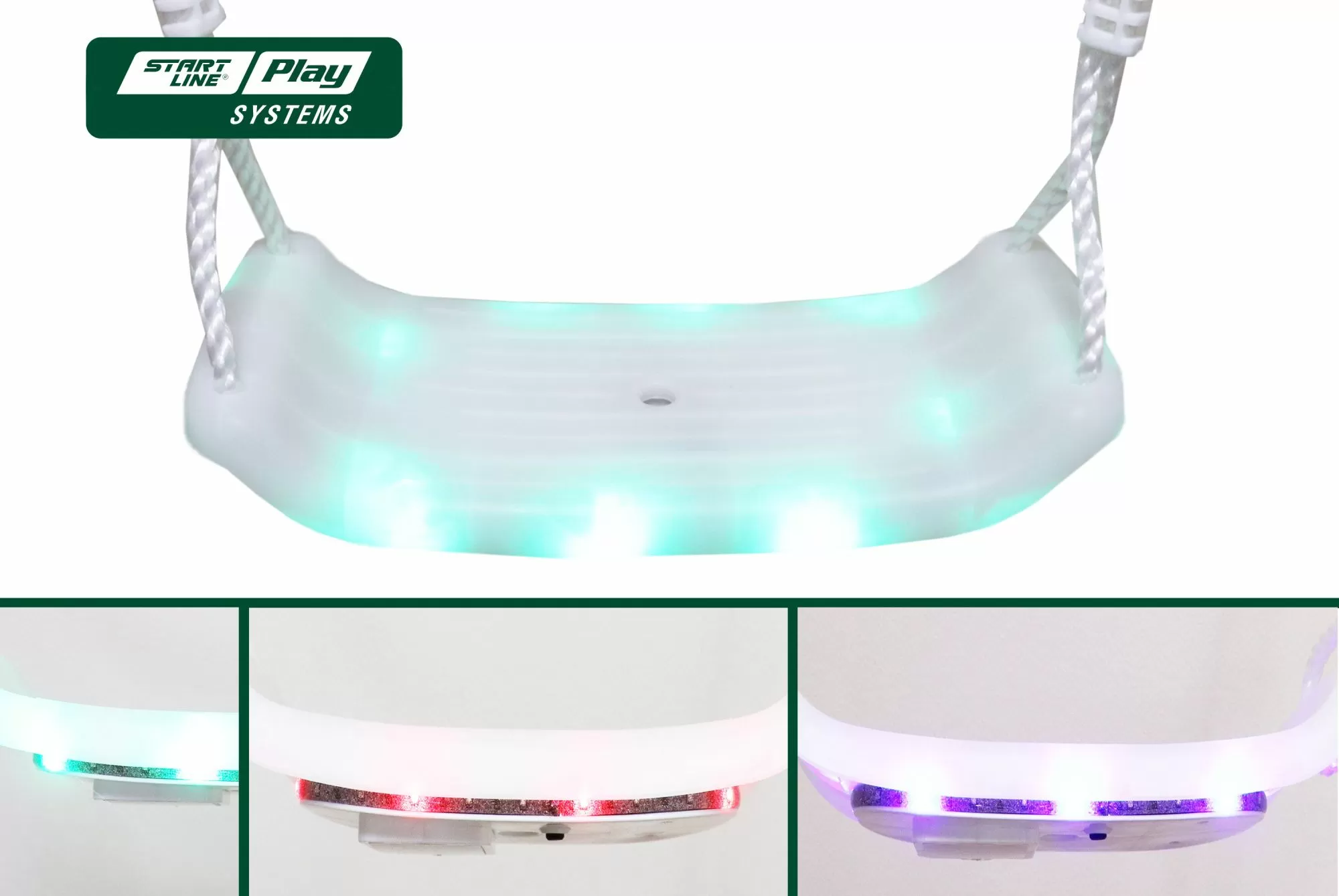 Пластиковое сиденье для качели "лодочка" белое