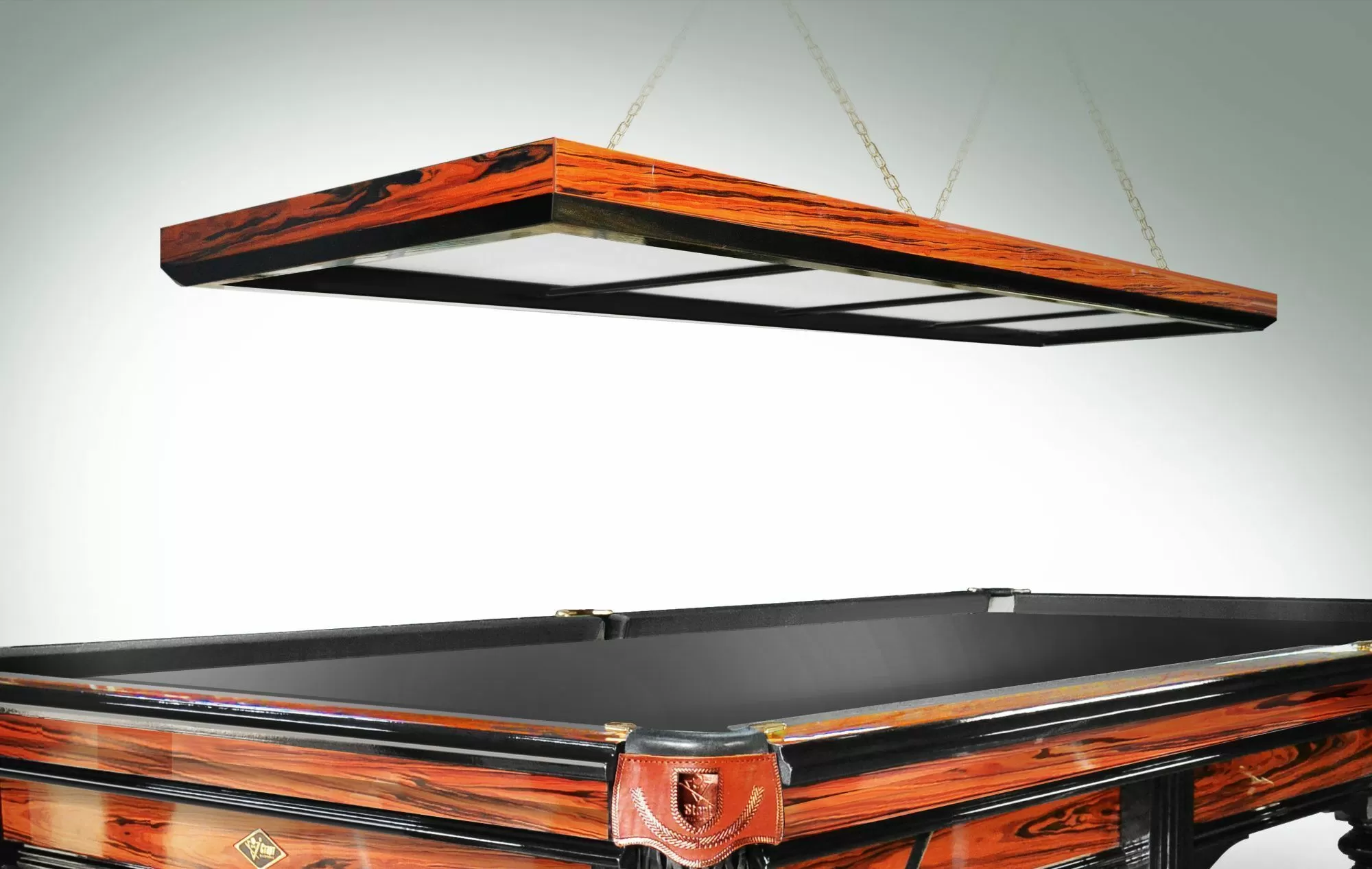 Лампа "Evolution-Экзотик" 4 секции ясень (палисандр красный)(ширина 600)