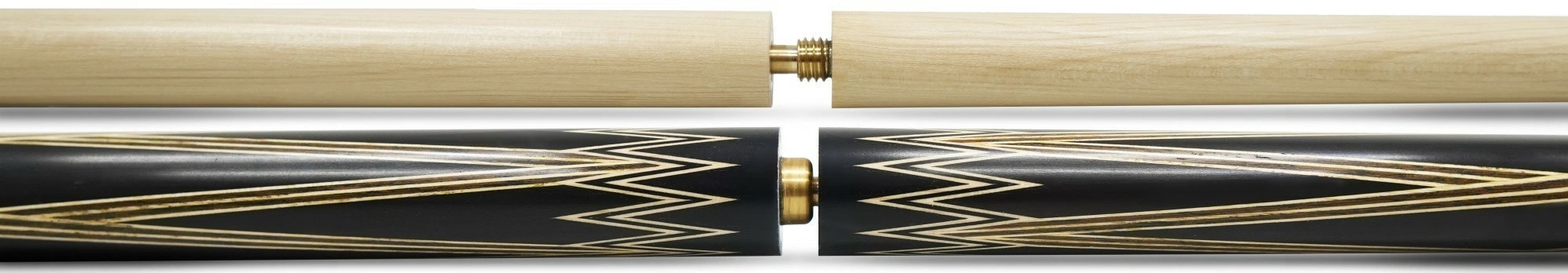 Кий 3-х составной Алмаз, черный граб/белый граб/ясень, 5-запилов 4